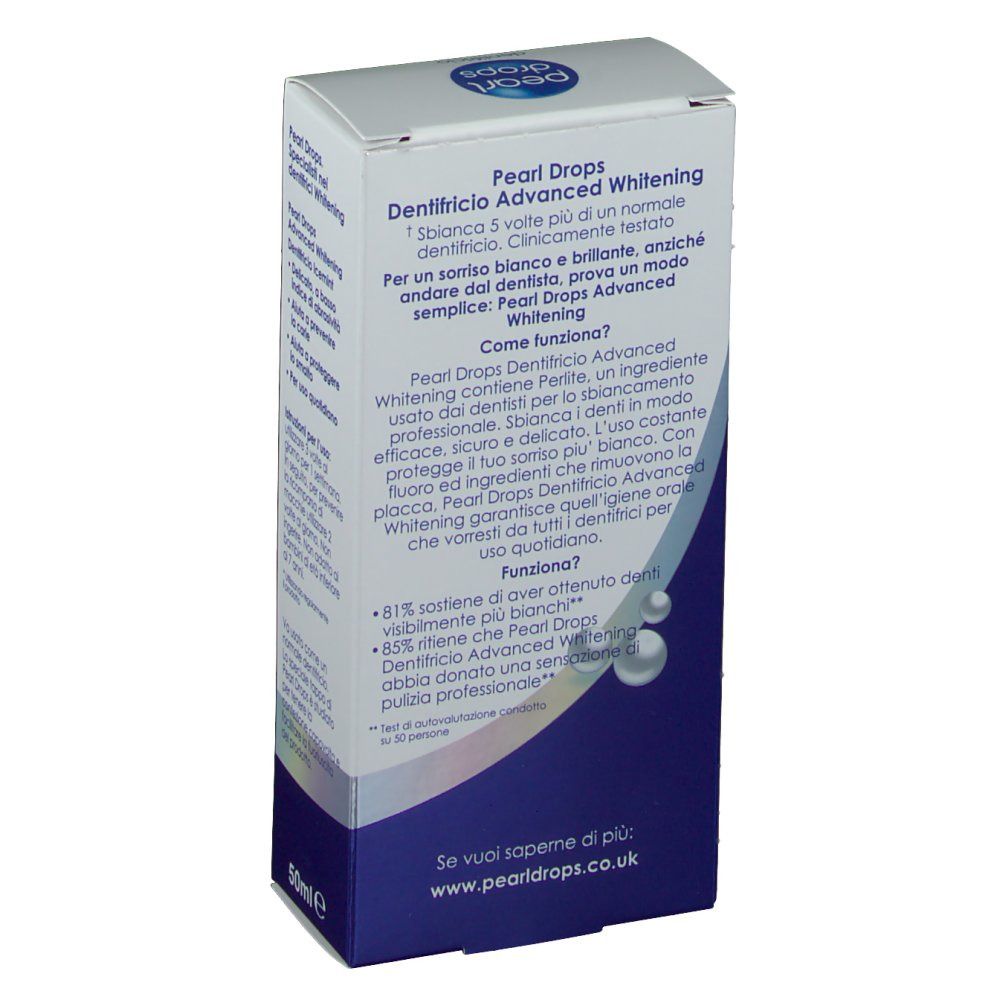 Pearl Drops Advanced Whitening Dentifricio Icemint 50 ml