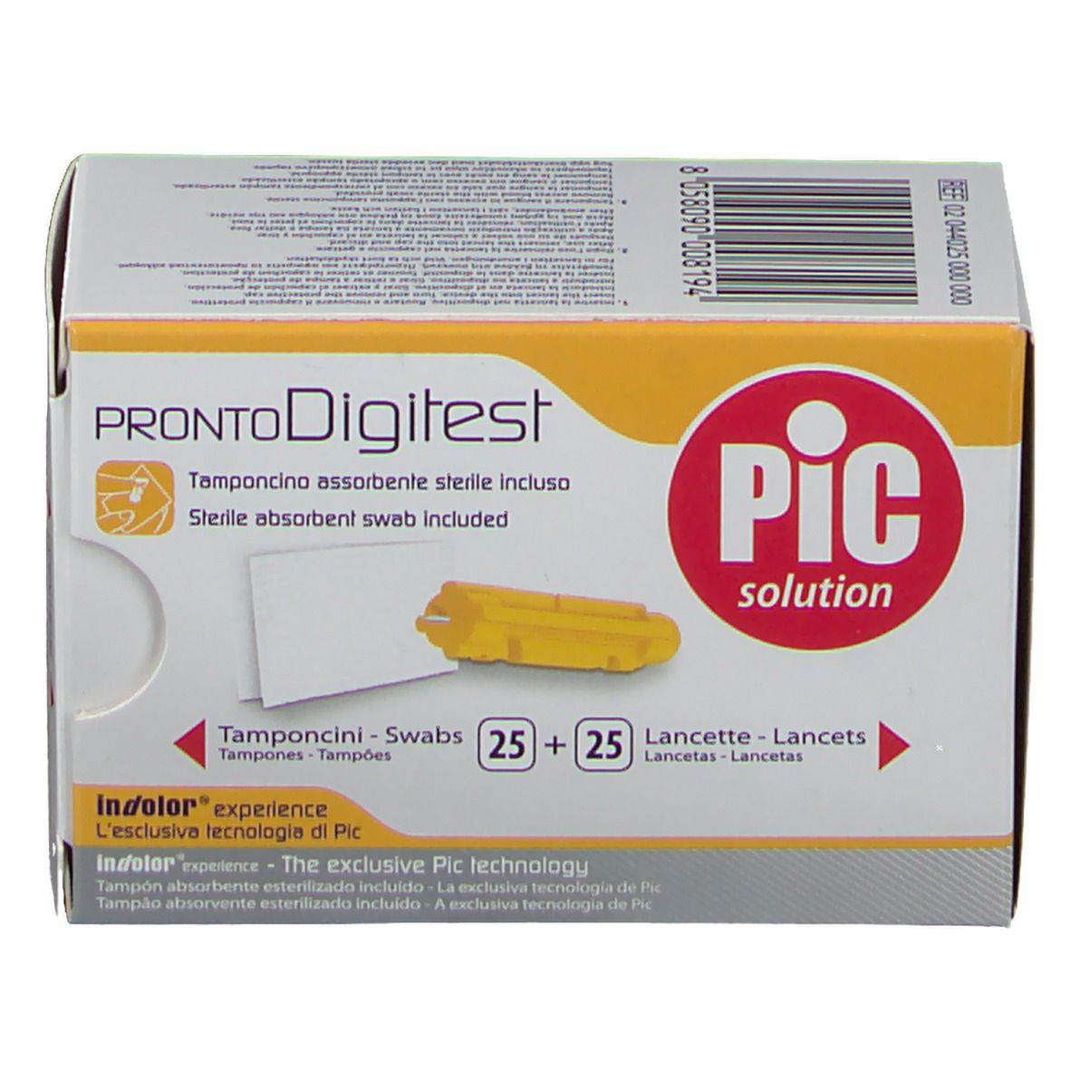 Pic Solution Pronto Digitest 25 Tamponcini + 25 Lancette 30G