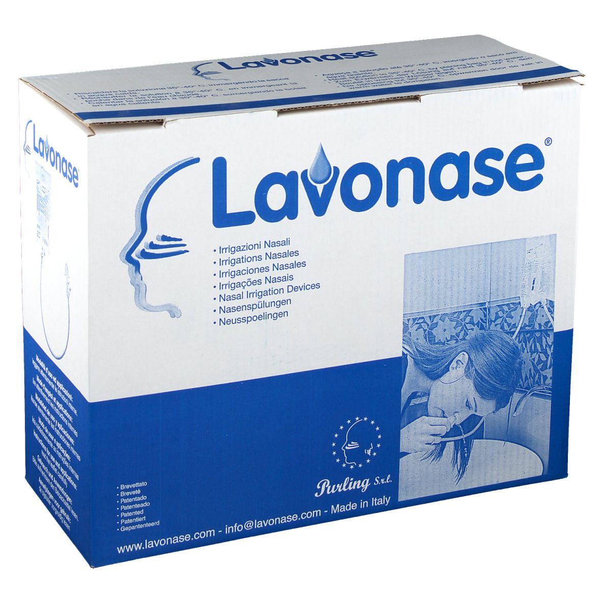 Farmahope  Irrigation nasale lavonase 250 ml 12 pièces Pharmacie
