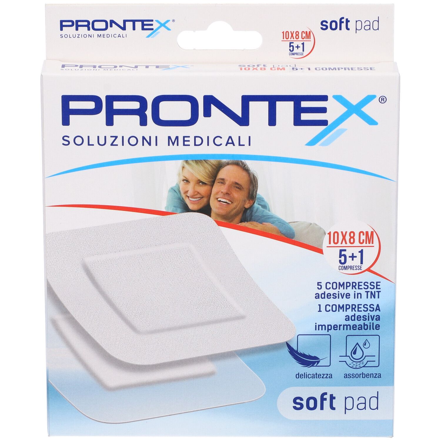 Safety PRONTEX Soft Pad 10 x 8 cm 5 compresse in tnt + 1 impermeabile