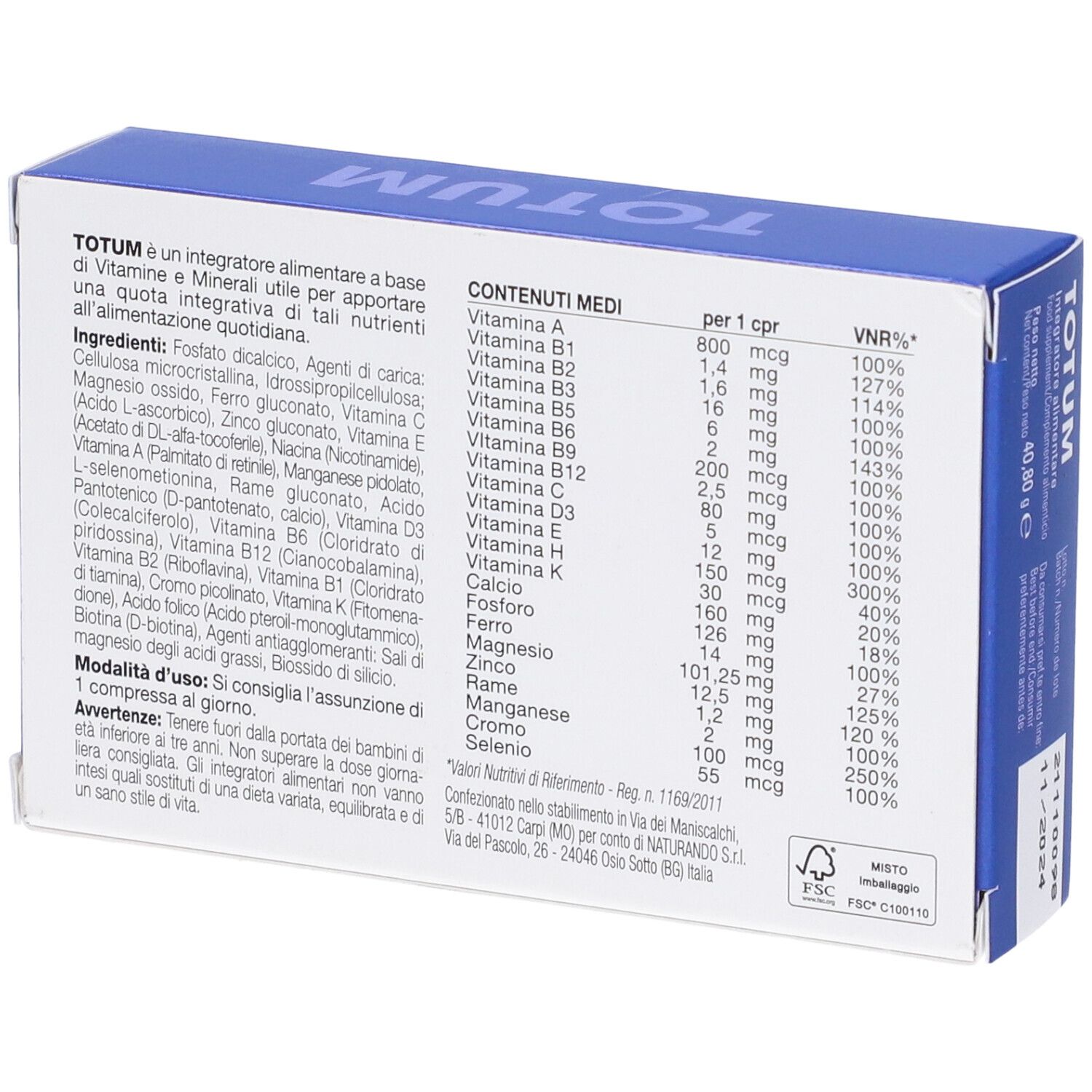 Totum 30 Compresse