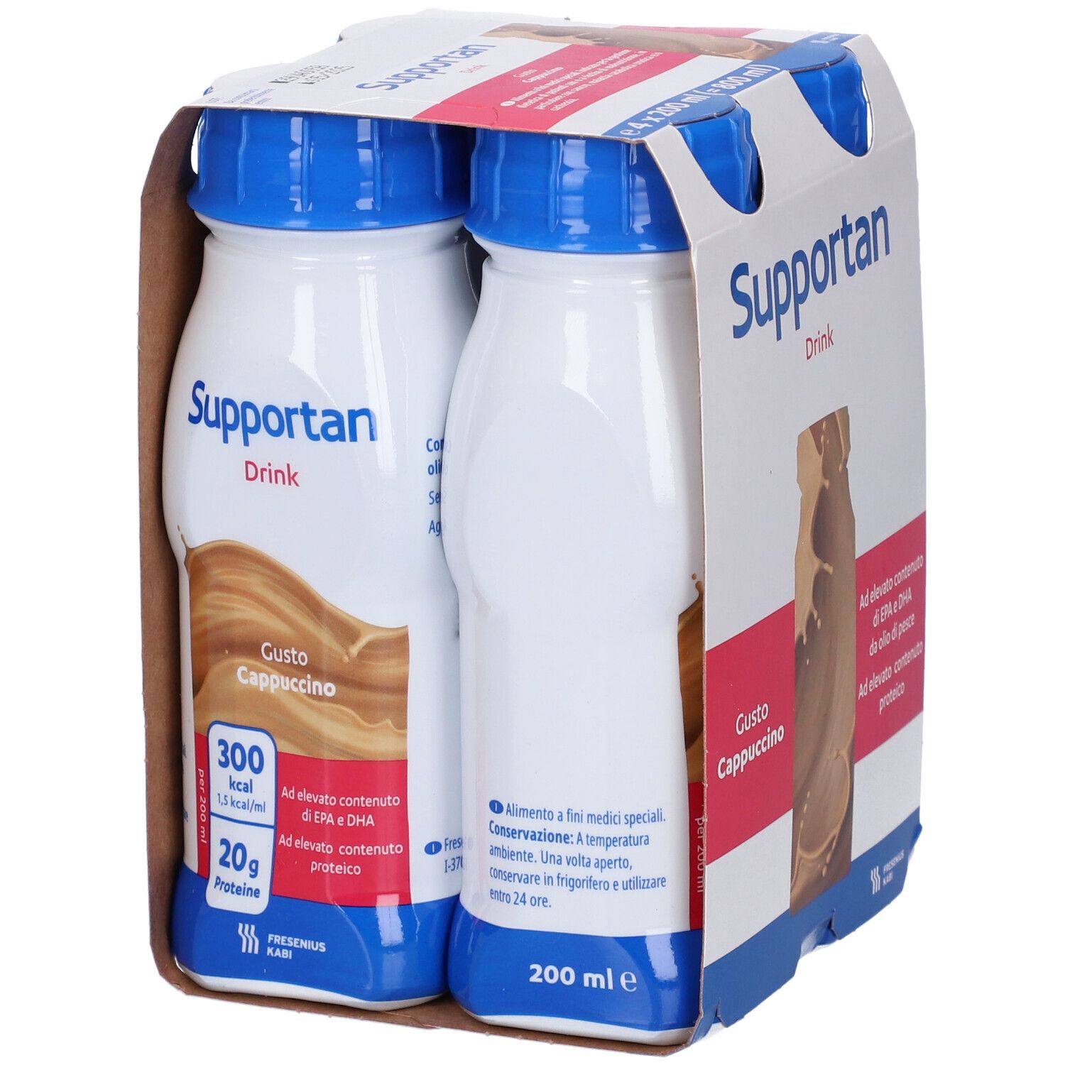 Supportan Drink Cappuccino 4 Flaconi X 200 Ml