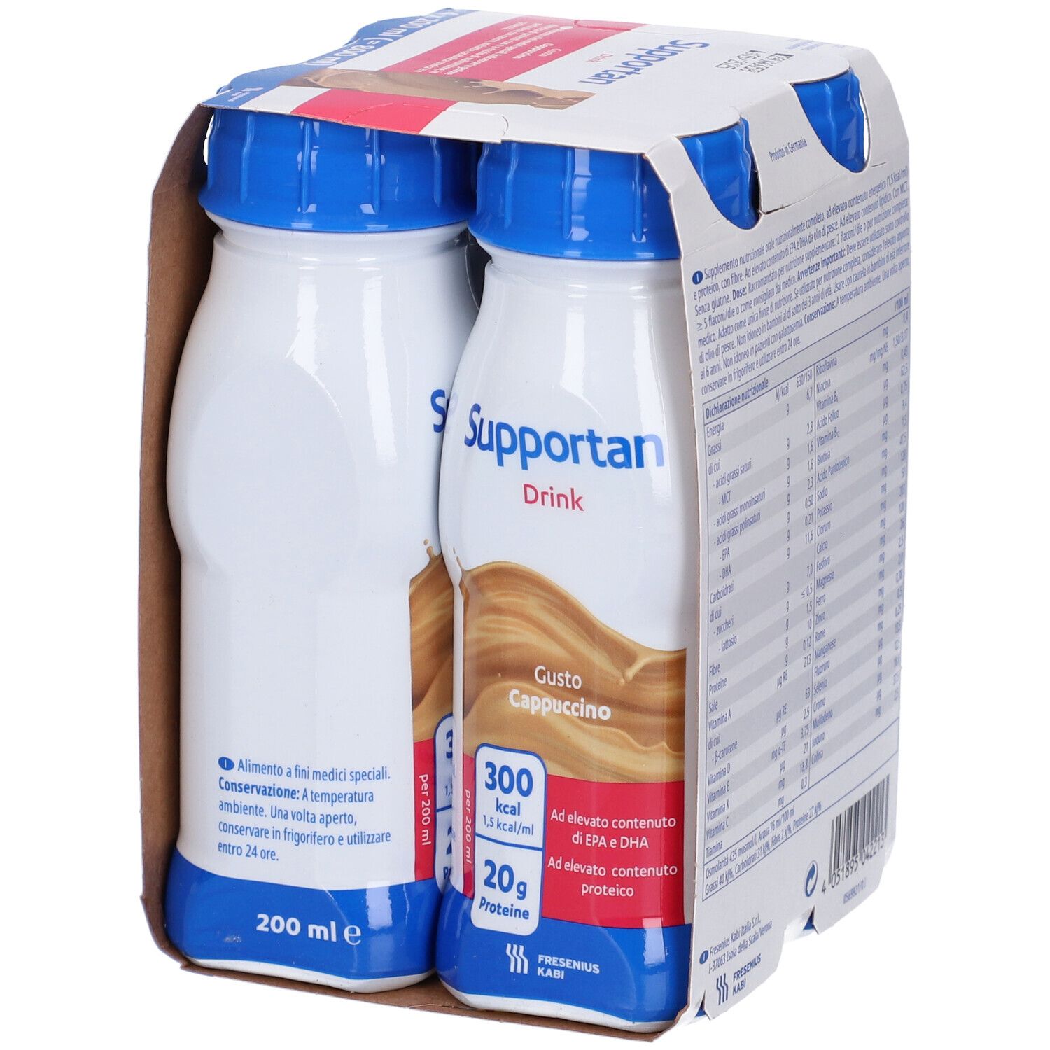Supportan Drink Cappuccino 4 Flaconi X 200 Ml