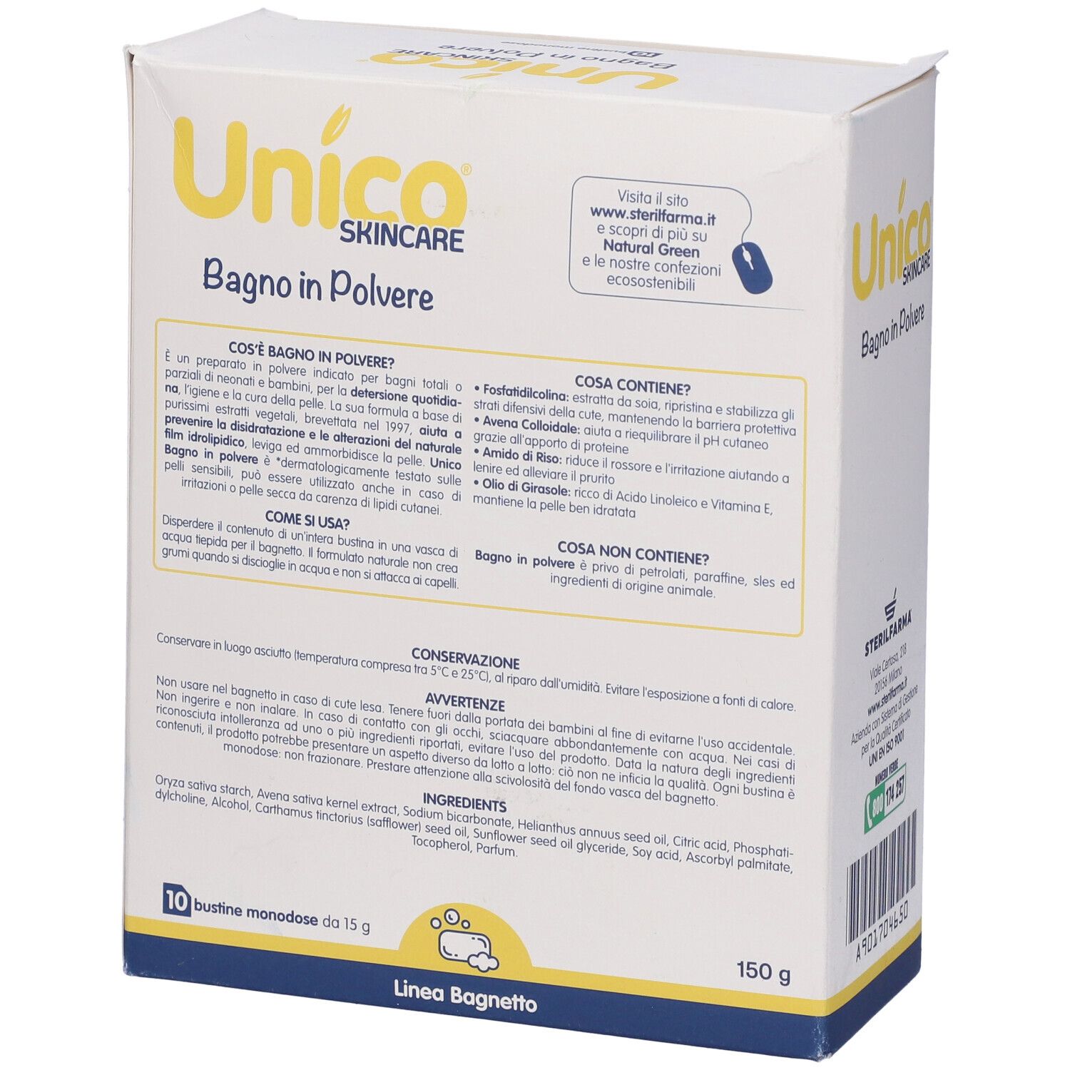 Unico Bagno Neon Bambini 10 Bustine 15 G