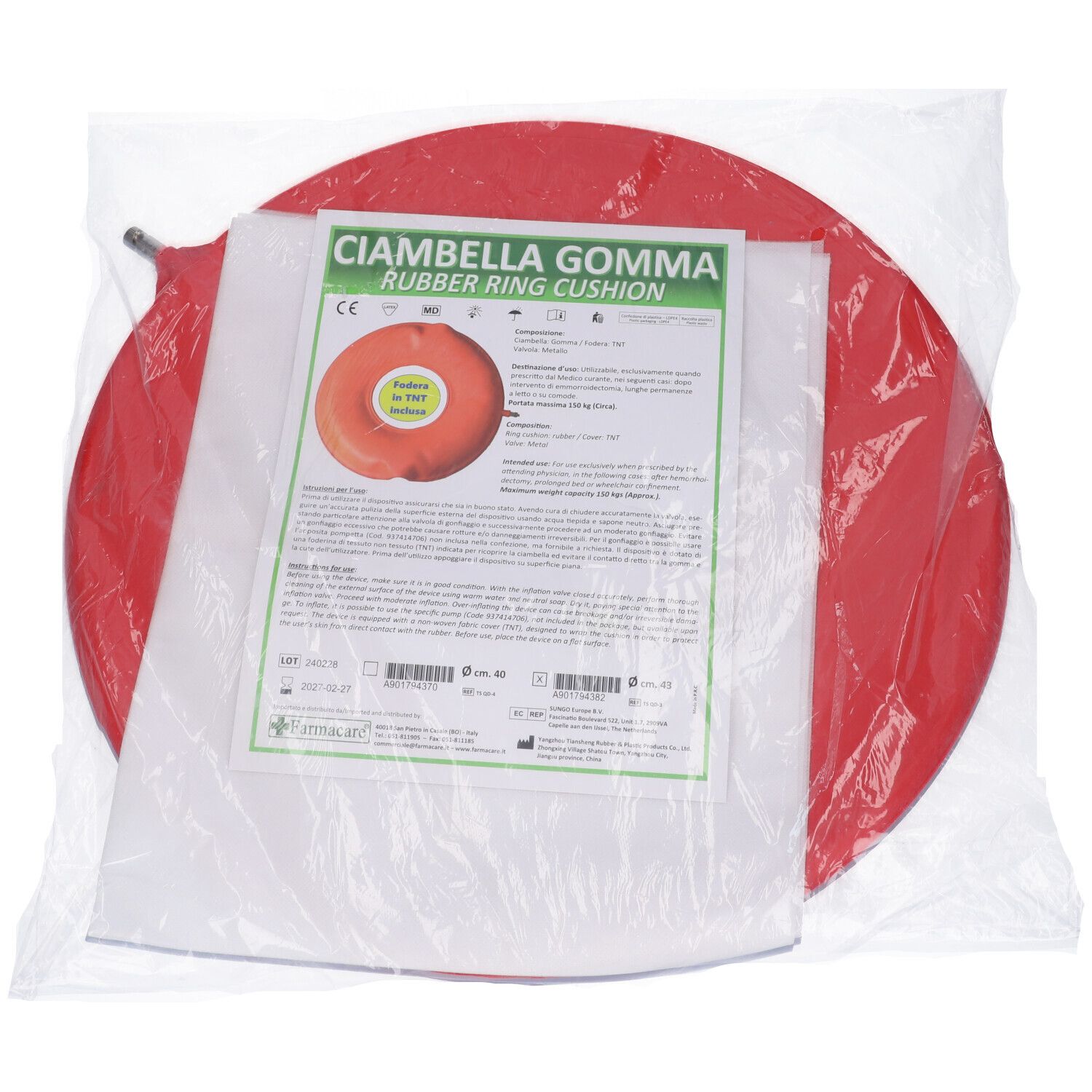 Ciambella Esterna Diametro Esterno 43Cm