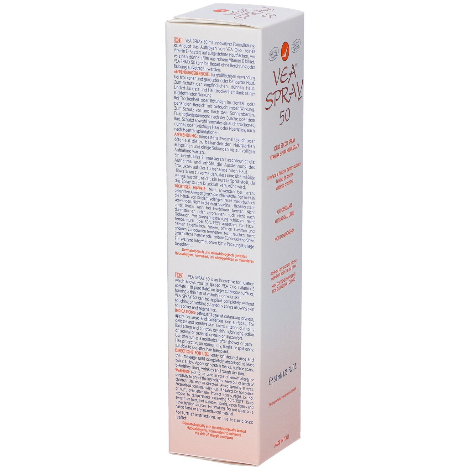 Vea Olio Secco Base Spray 50 Antiossidante 50 ml