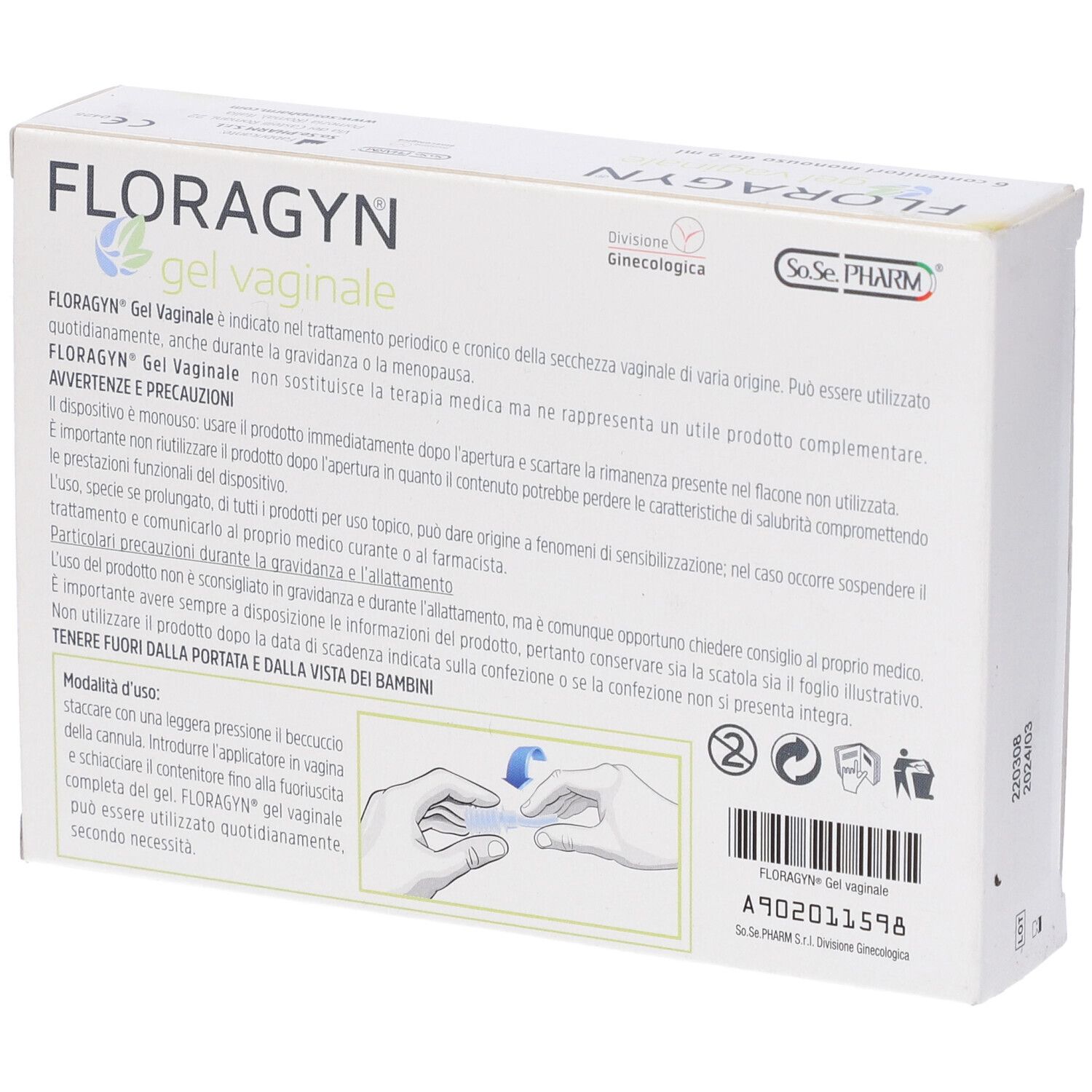 Gel Vaginale A Base Di Lattobacilli Lisati Floragyn Gel 6 Tubetti Monodose 9Ml