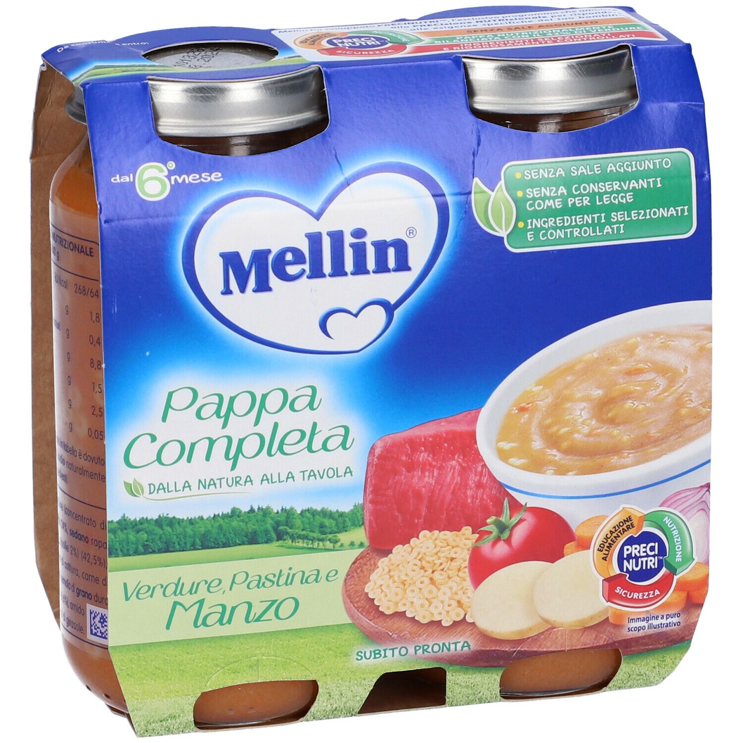 Mellin Pappa Compl Manzo2X250G 2x250 g