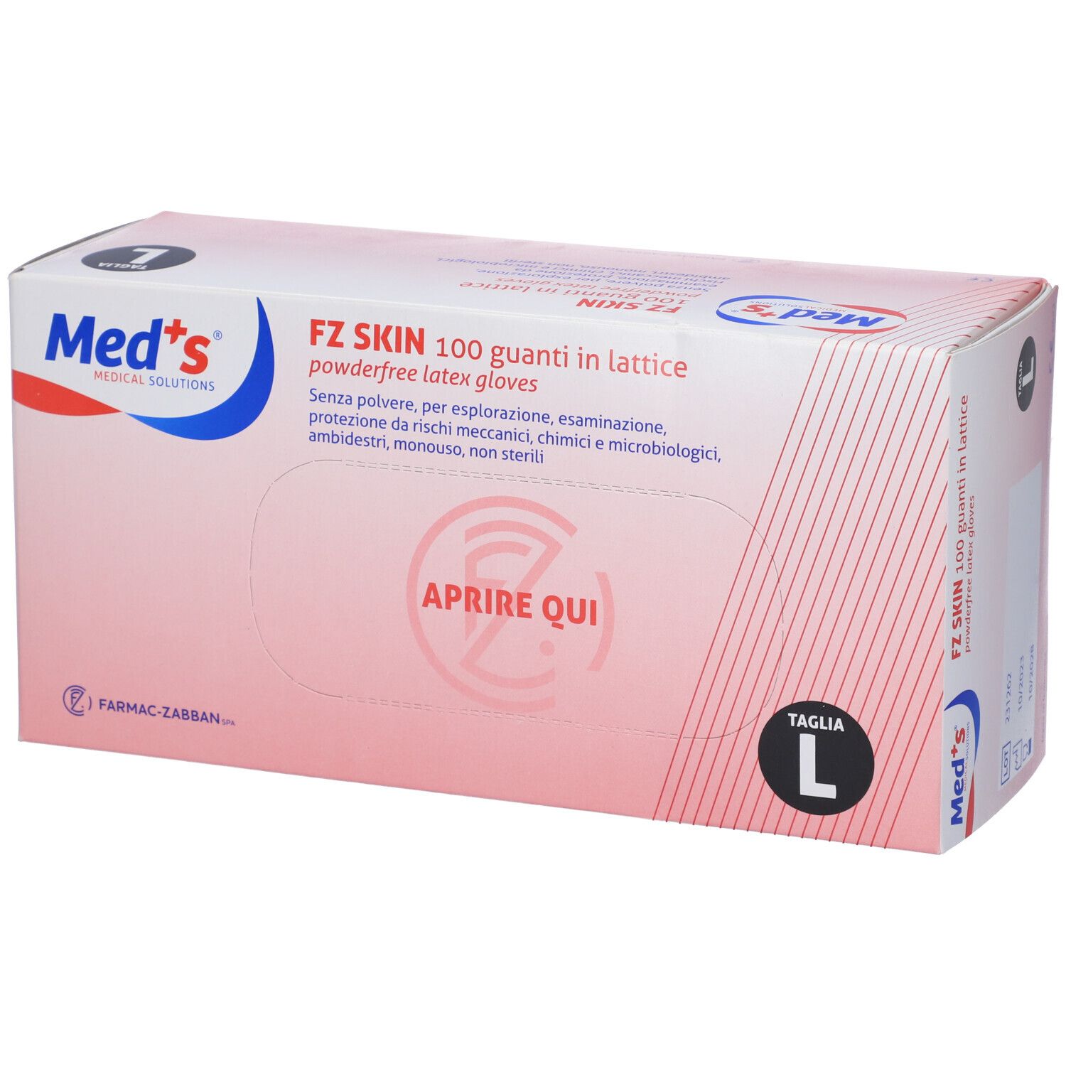 Guanto Skin Lattice Senza Polvere Misura Grande 100 Pezzi