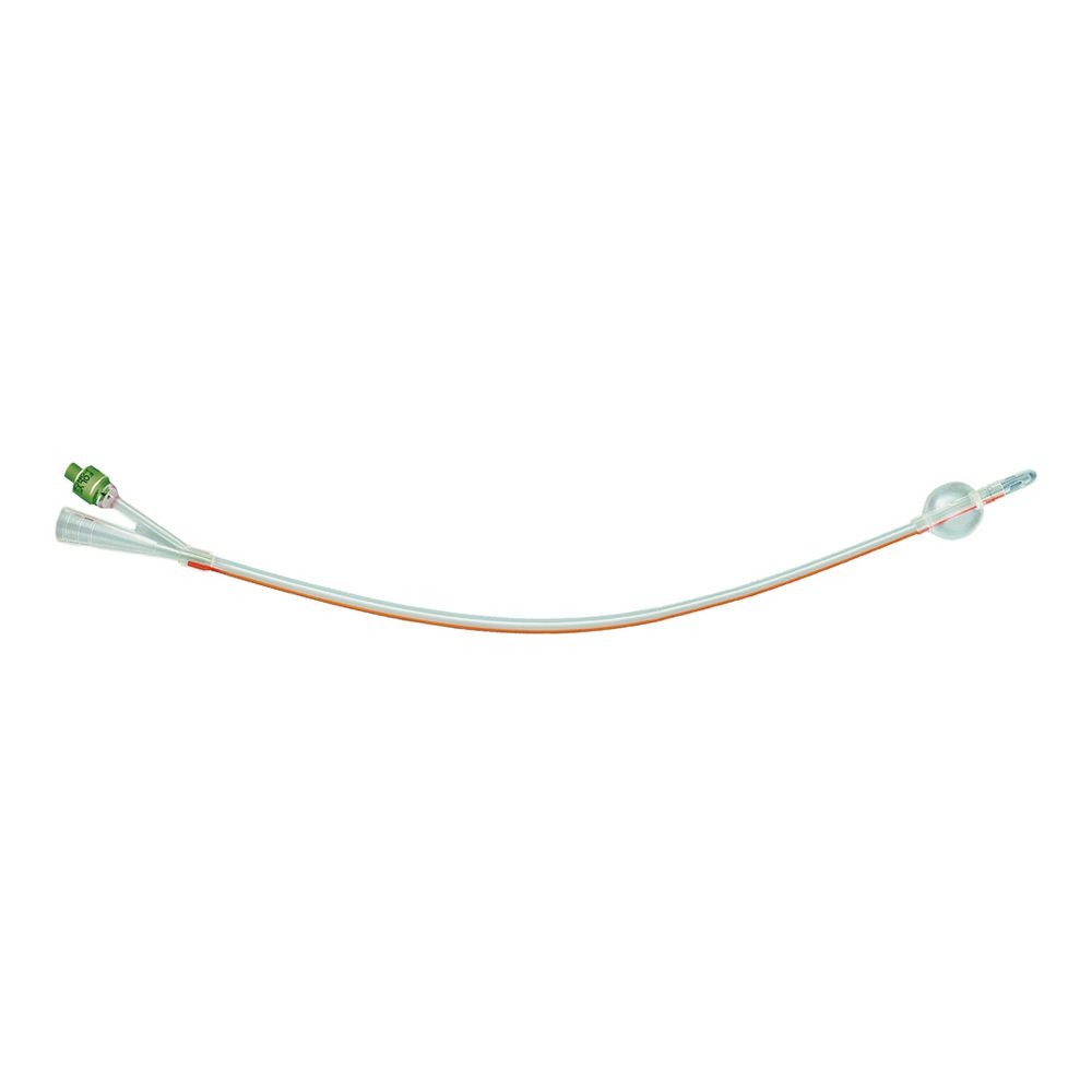 Catetere Foley In Silicone Trasparente A 2 Vie Con Scanalature Longitudinali Con Palloncino 5-10Ml Diametro Ch18 6,00Mm Lunghezza 40Cm Safety Comfort