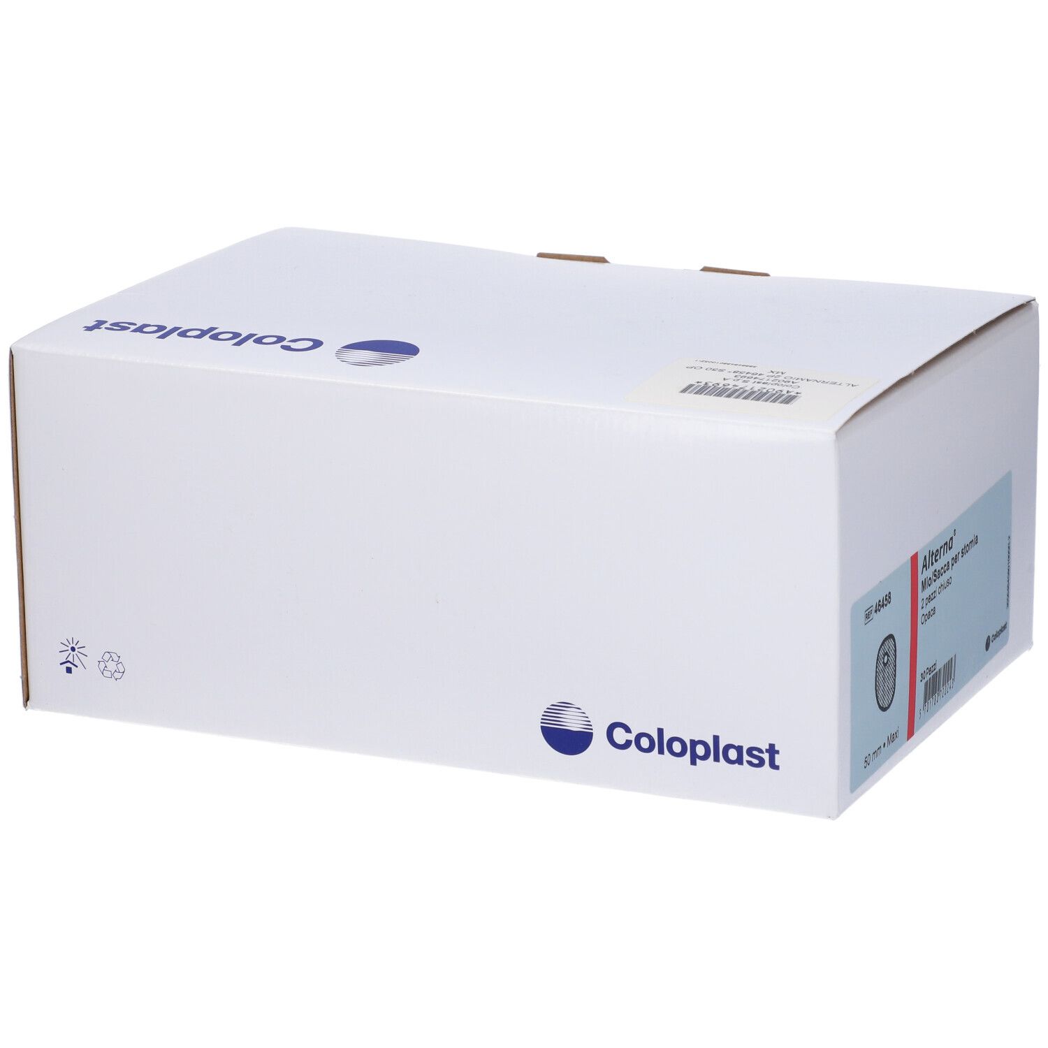 Coloplast Alterna Sacca per Colostomia Ricoperta in Tessuto Foro 50mm Capacità 500ml
