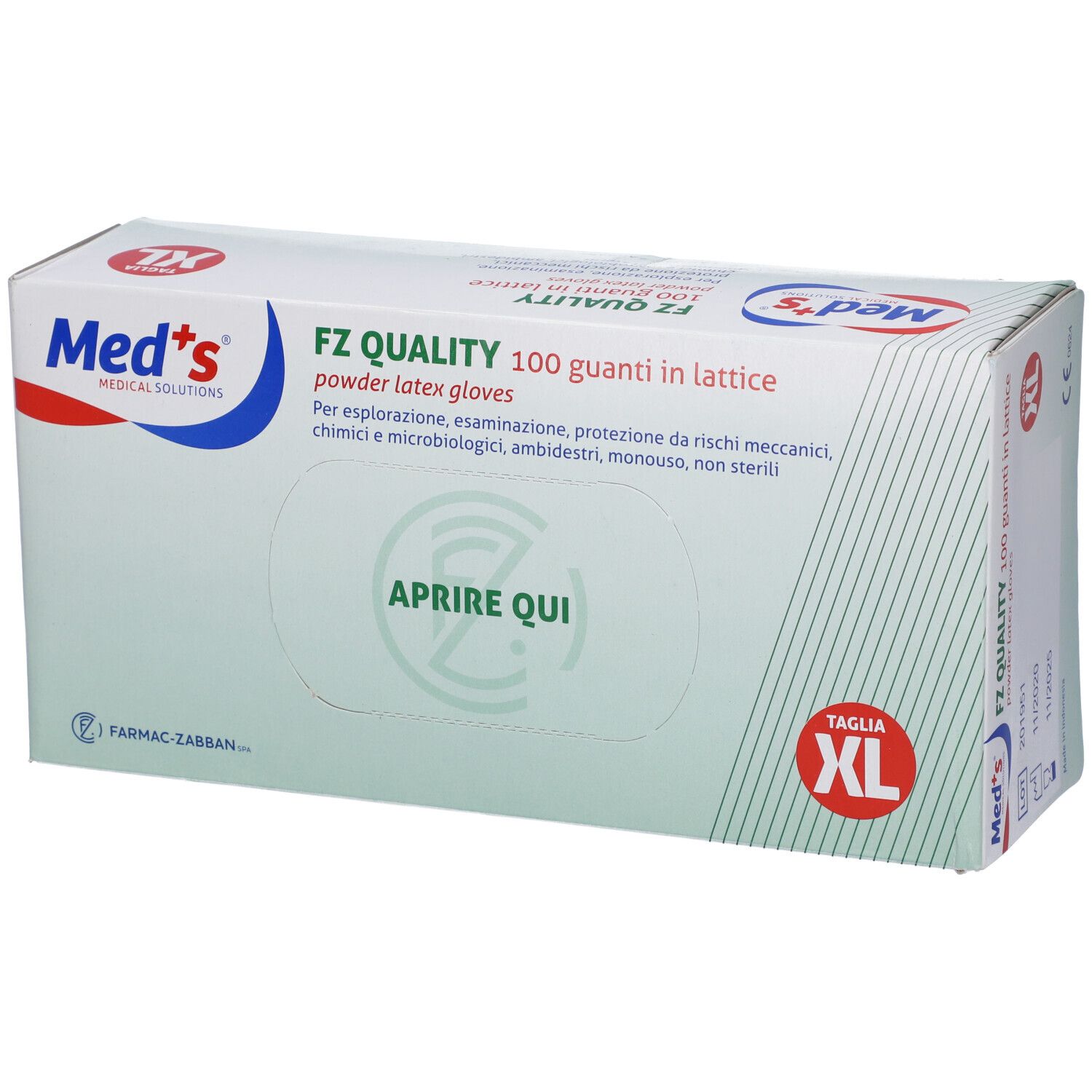 Guanti Meds Lattice Per Esplorazione Fz Quality Misura Extra Large 1 Scatola 100 Guanti