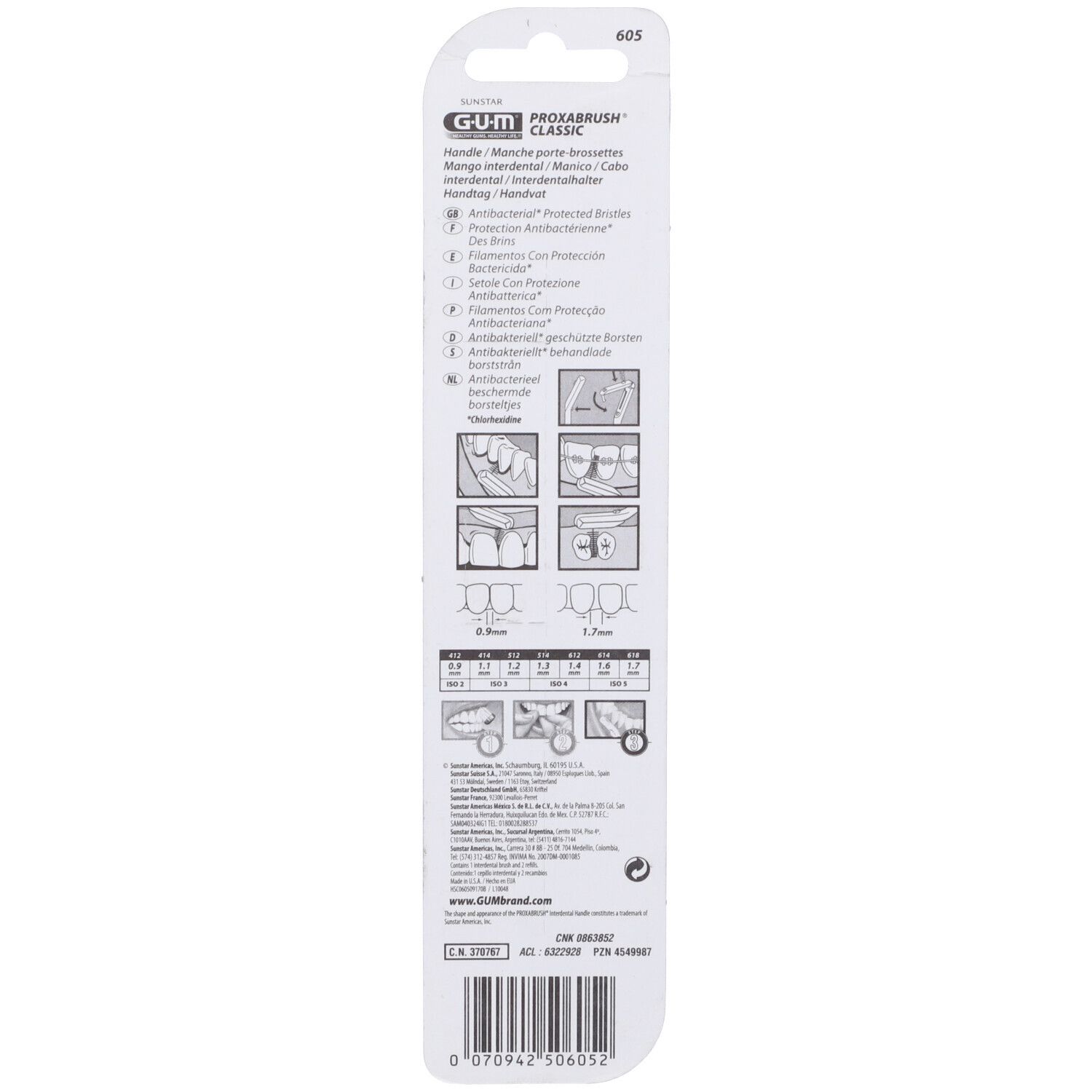 GUM® Proxabrush® Classic Manico in plastica per scovolini interdentali