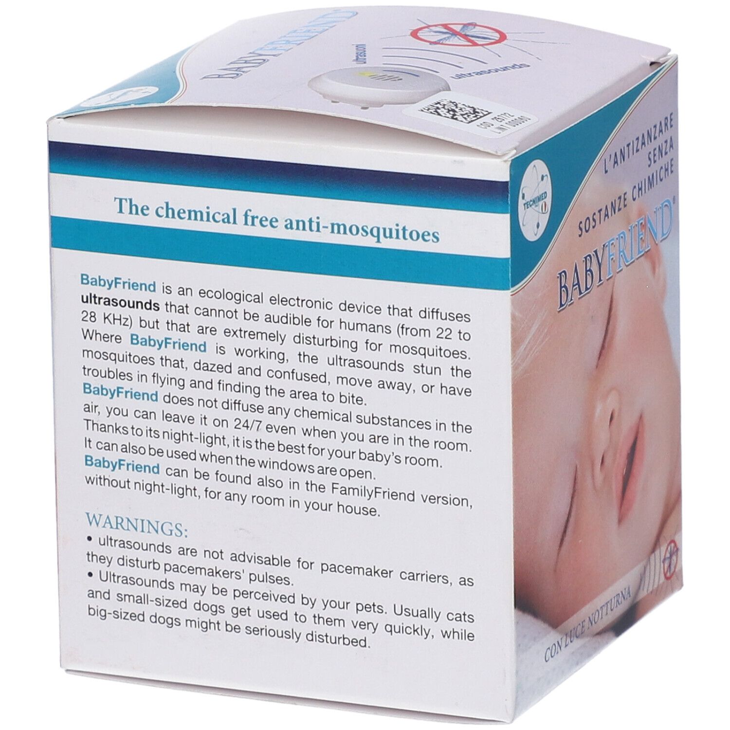 BabyFriend Sacciazanzare ad Ultrasuoni con Luce Notturna