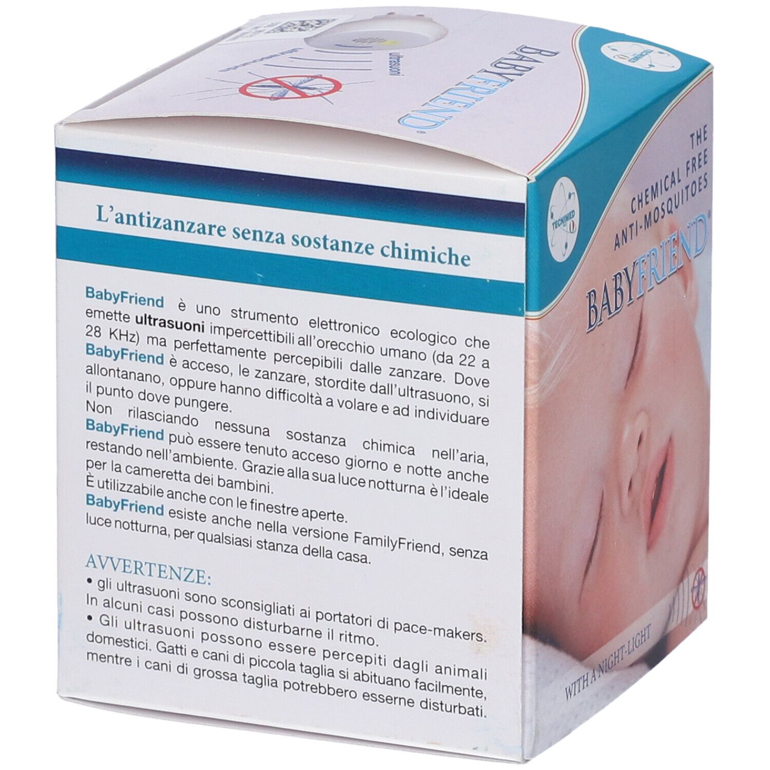 BabyFriend Sacciazanzare ad Ultrasuoni con Luce Notturna