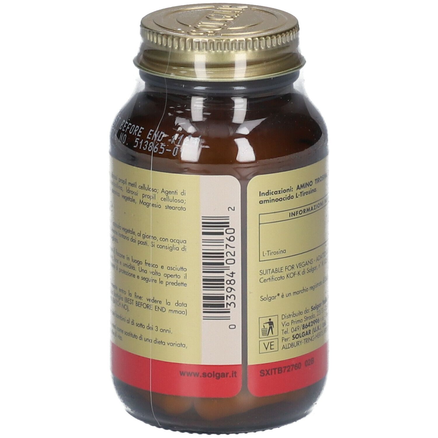 SOLGAR® Amino Tirosina 500