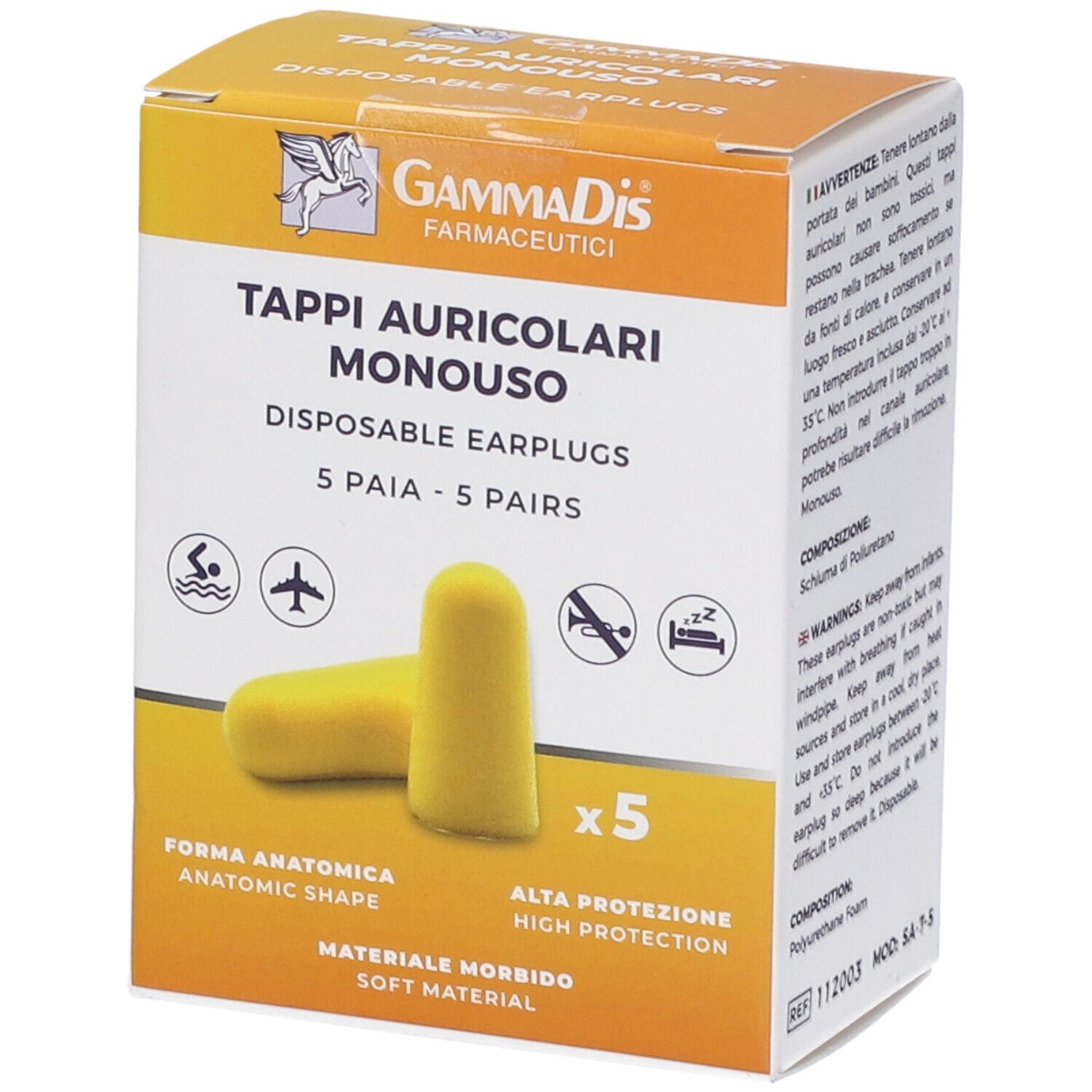 Gammadis Tappi Auricolari Monouso 10 Pezzi