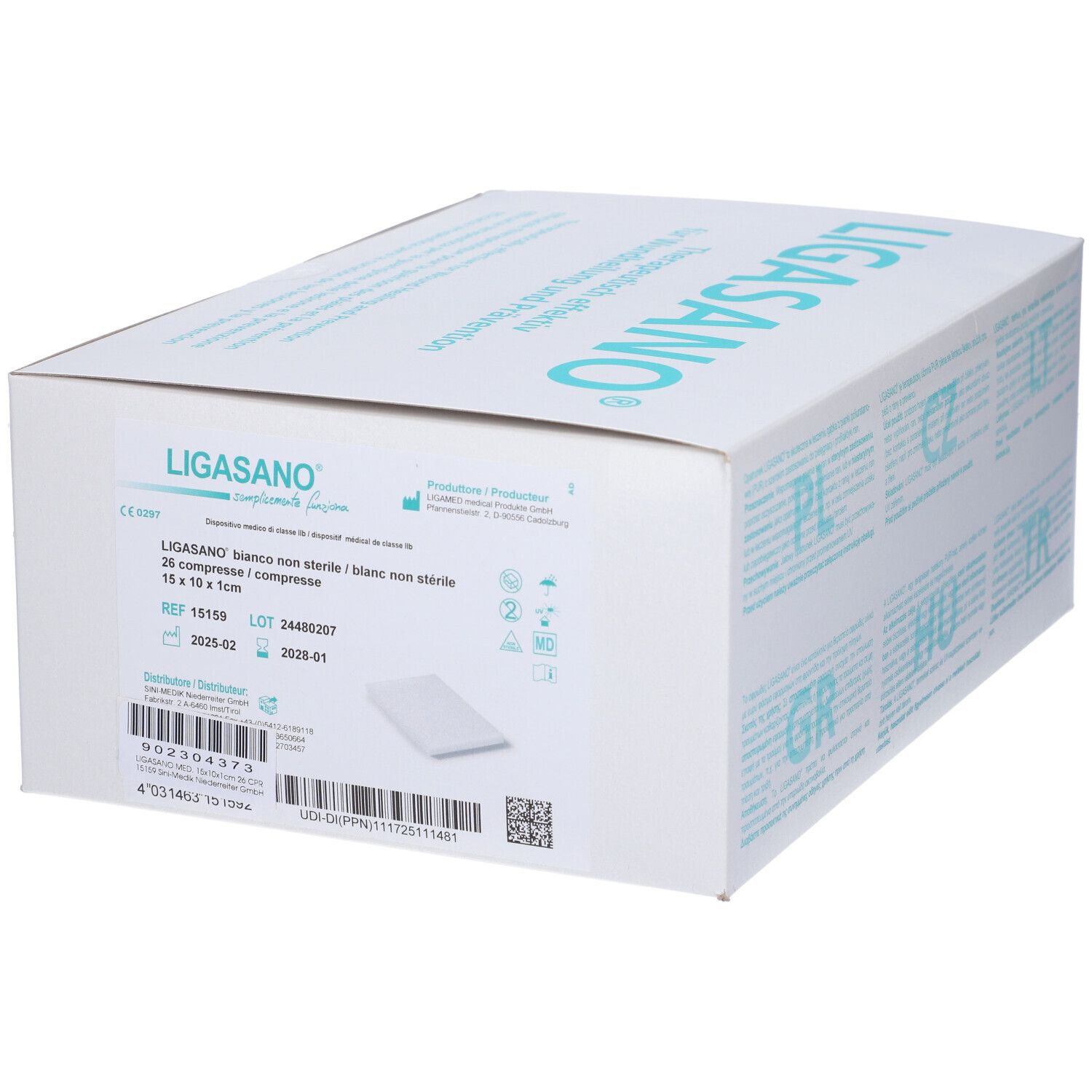 Ligasano Medicazione Assorbente in Poliuretano Espanso 10 x 15 cm Altezza 1 cm