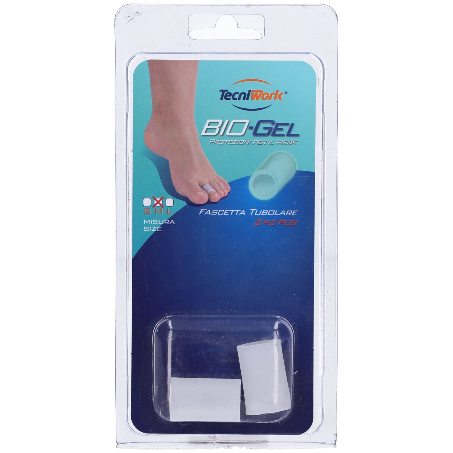 Tecniwork Biogel Fascetta Tubolare per Dita Misura M