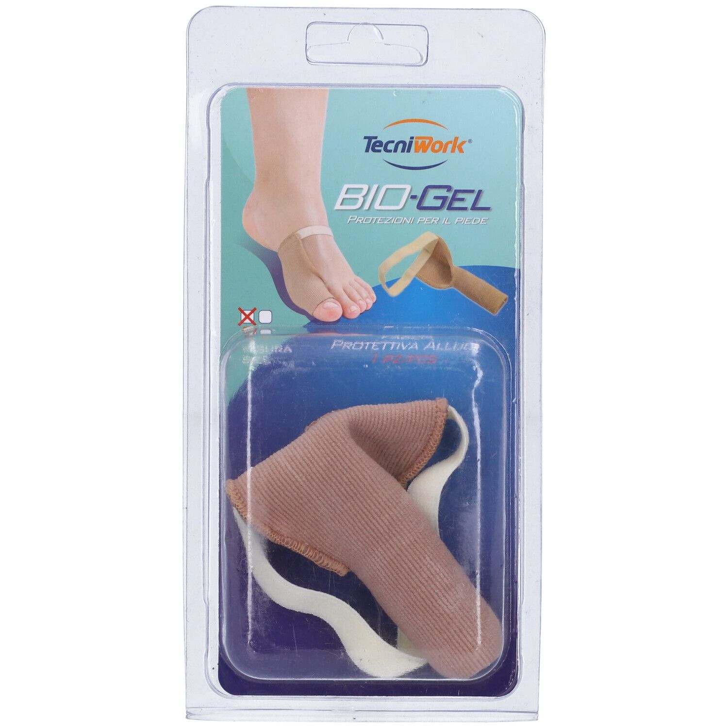 Tecniwork Biogel Fascia Protezione per Alluce Valgo Misura S