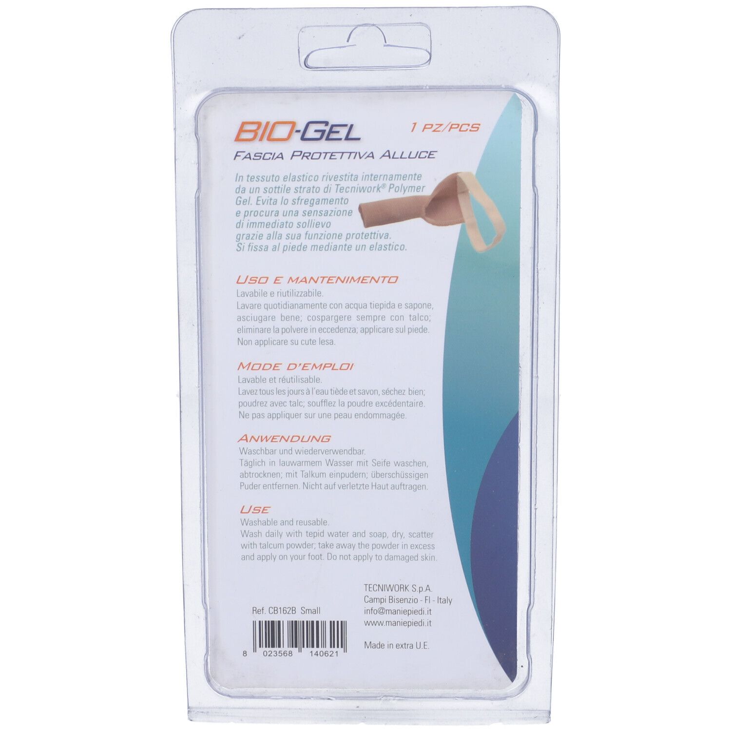 Tecniwork Biogel Fascia Protezione per Alluce Valgo Misura S