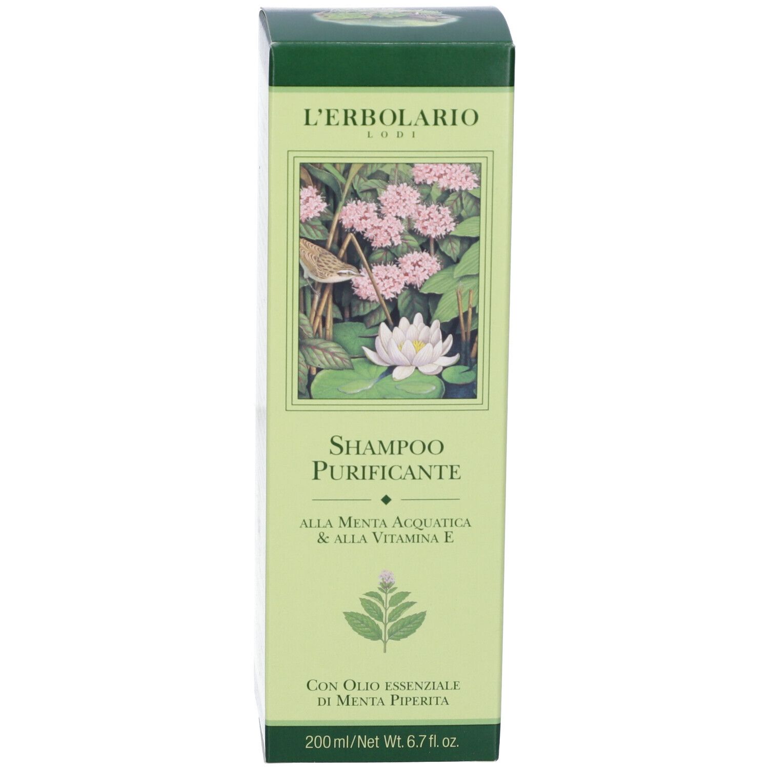 Shampoo Purificante Menta Acquatica & Vitamina E 200 Ml