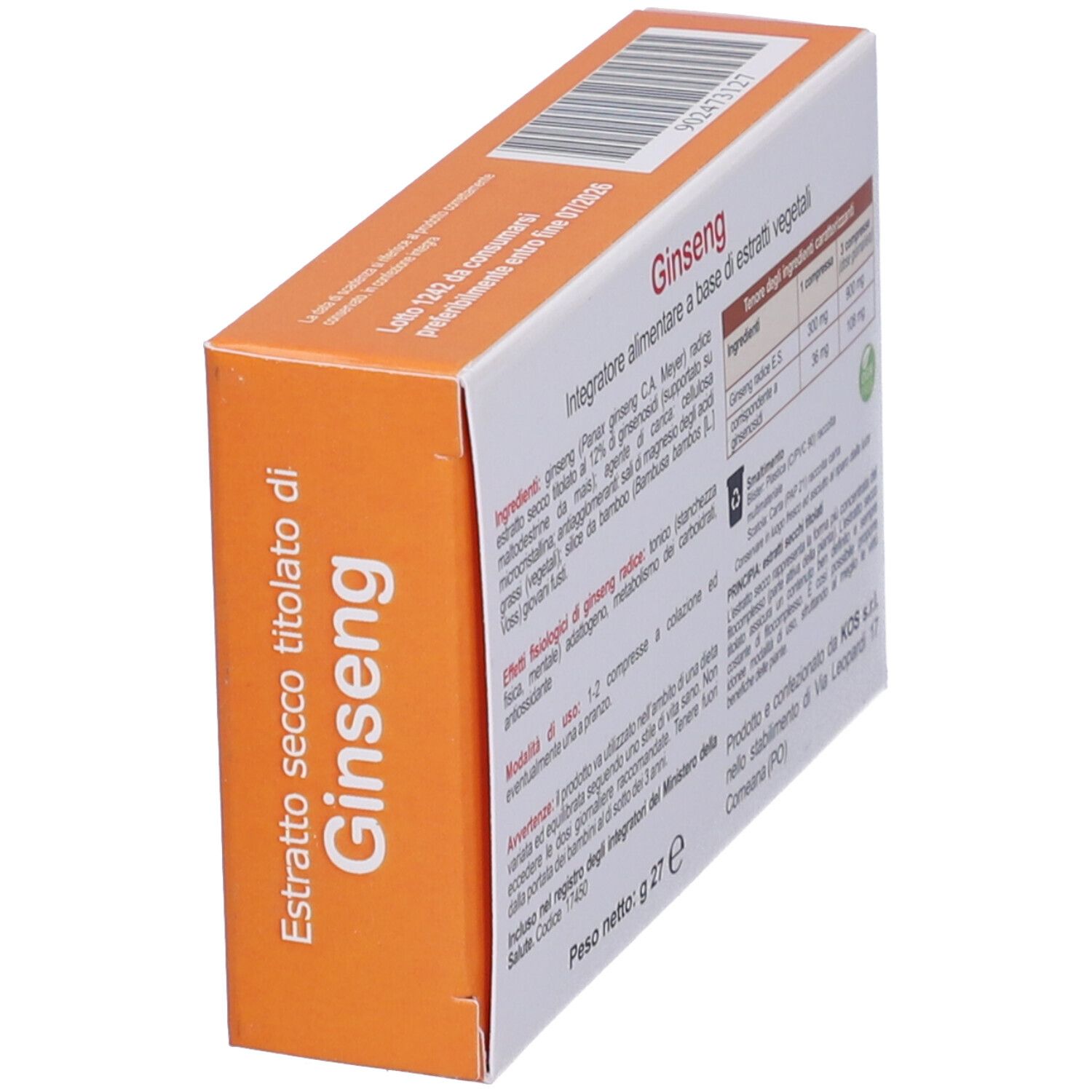 KOS Ginseng Estratto Secco Compresse