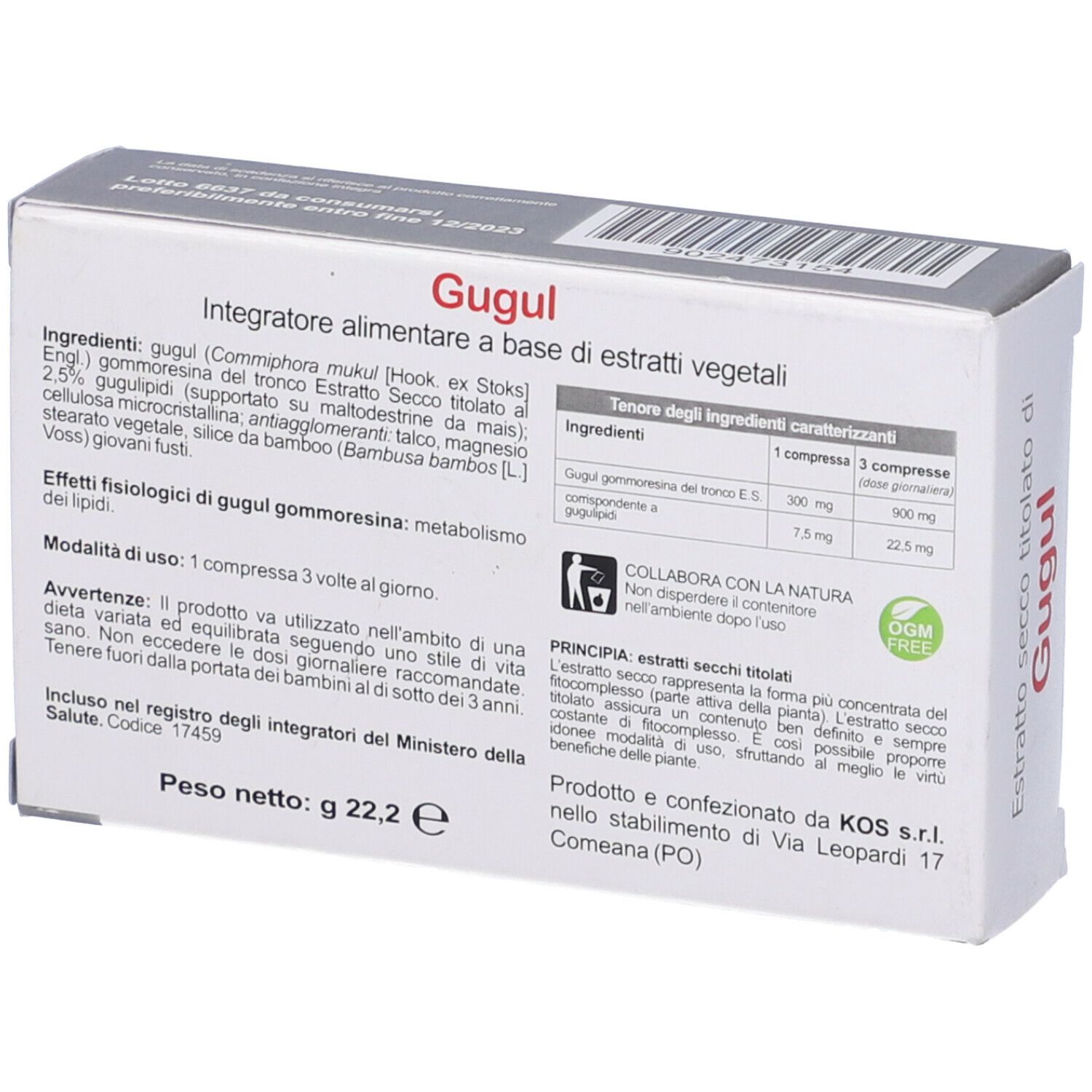 KOS Gugul Estratto Secco Compresse