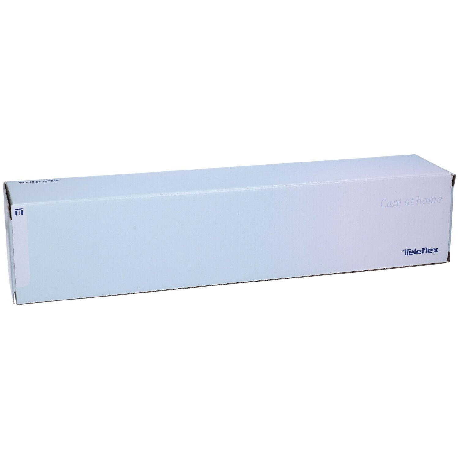 Scatola bianca, lunga e rettangolare. Scritta 'Care at home' e logo Teleflex.