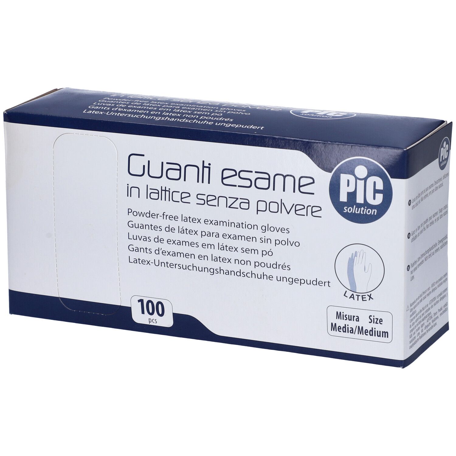 PIC Guanti Esame in Lattice Senza Polvere Taglia Media