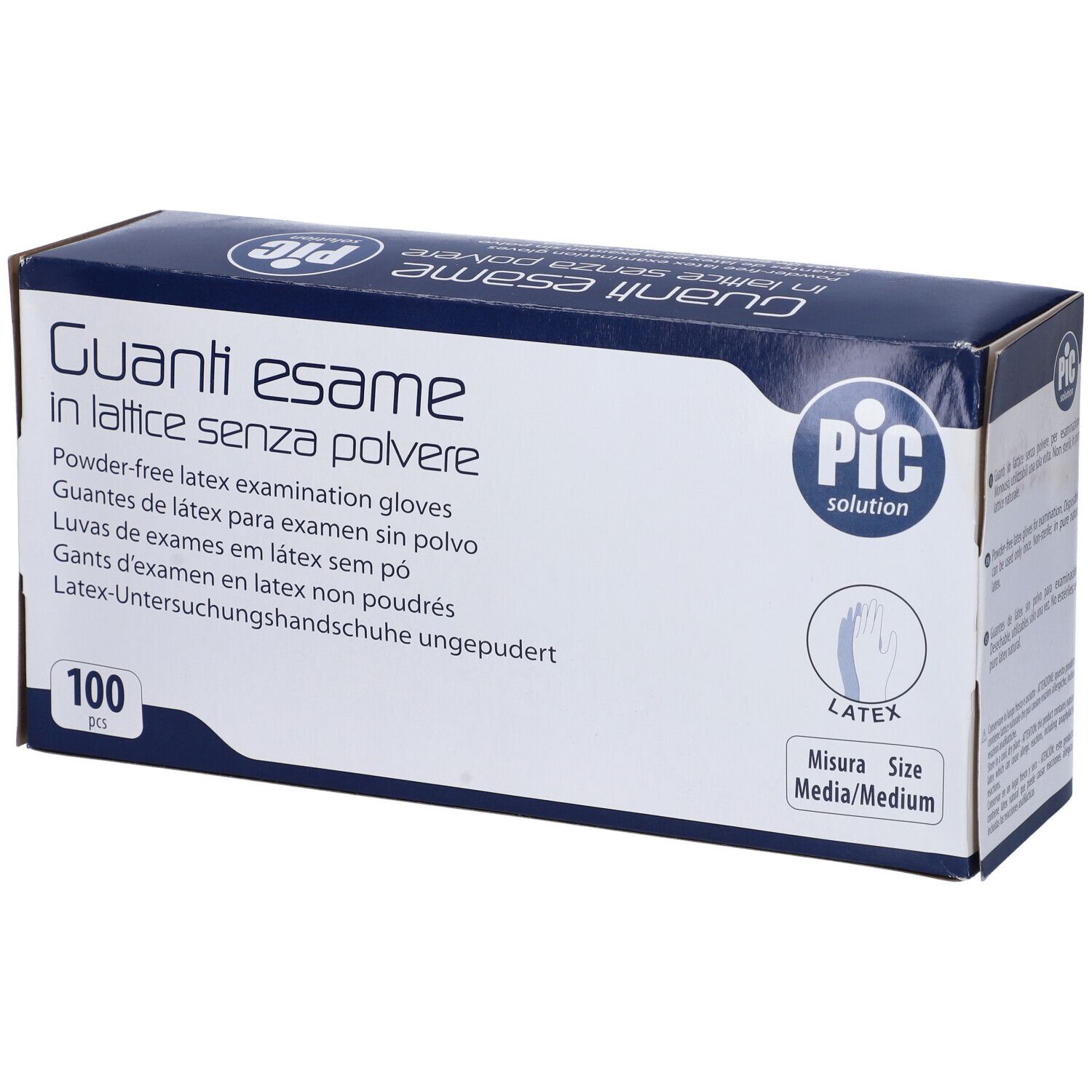 PIC Guanti Esame in Lattice Senza Polvere Taglia Media