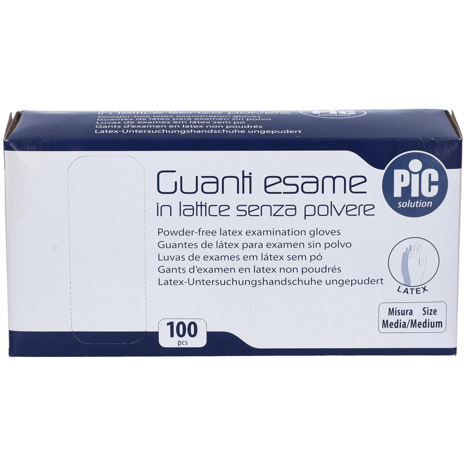 PIC Guanti Esame in Lattice Senza Polvere Taglia Media