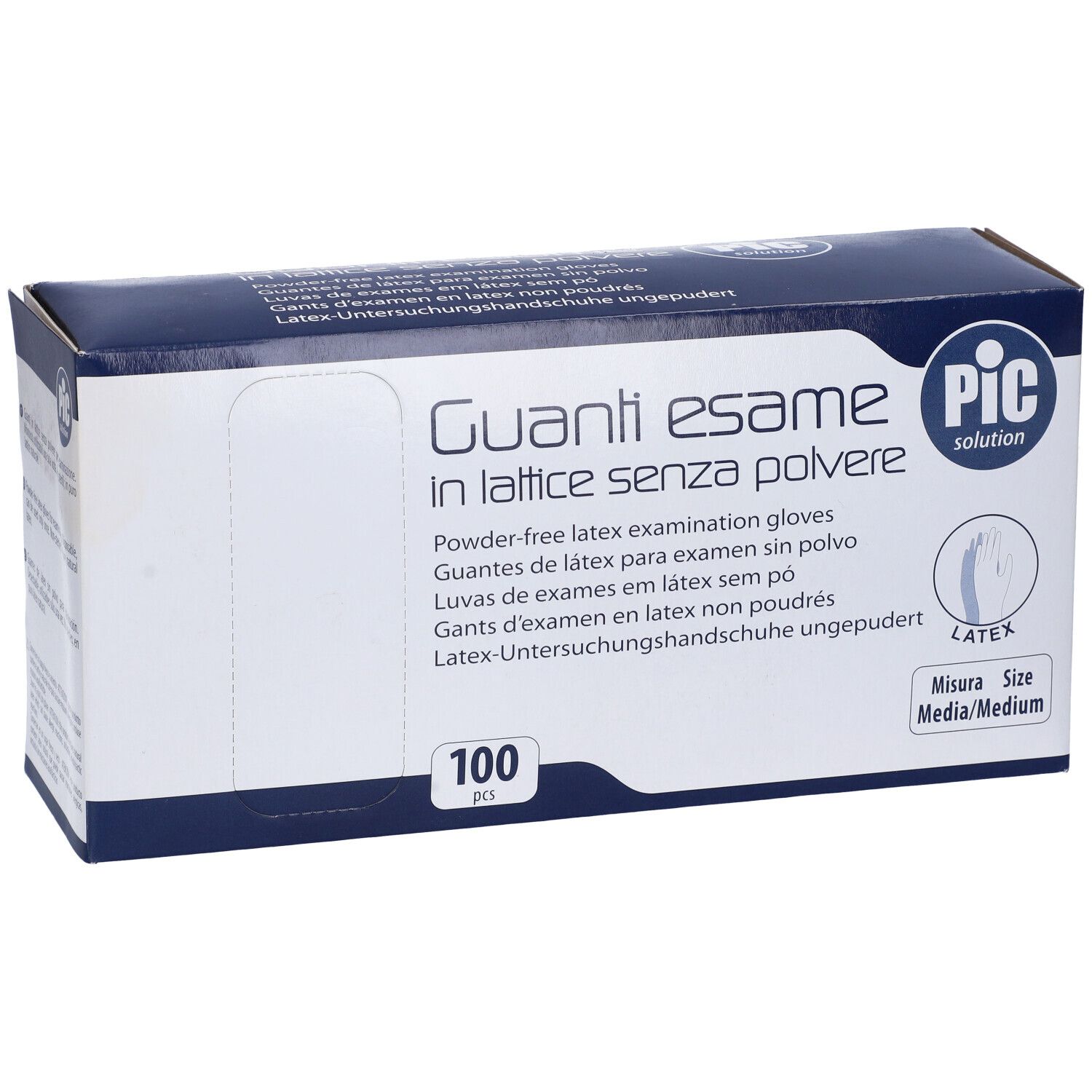 PIC Guanti Esame in Lattice Senza Polvere Taglia Media