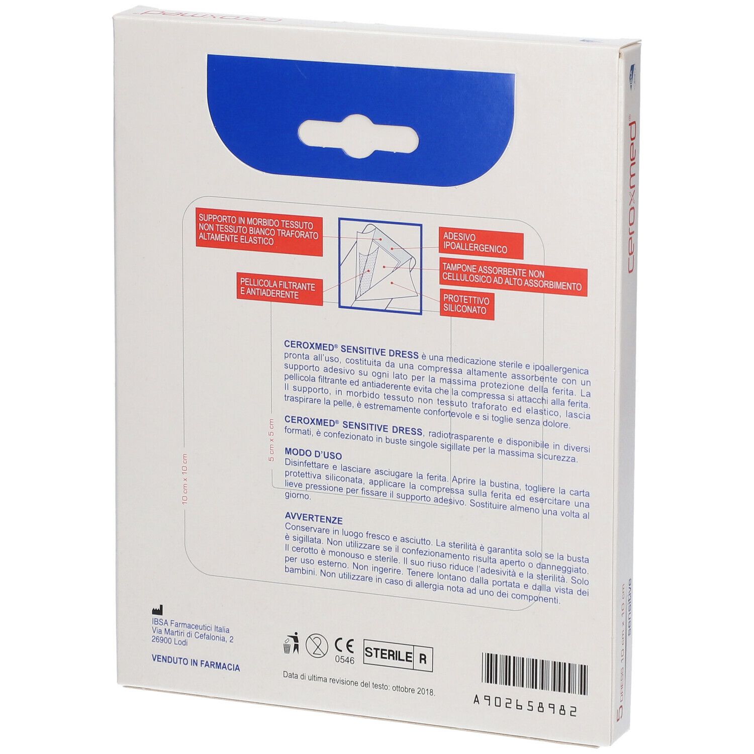 Ceroxmed® Sensitive 10 x 10 cm