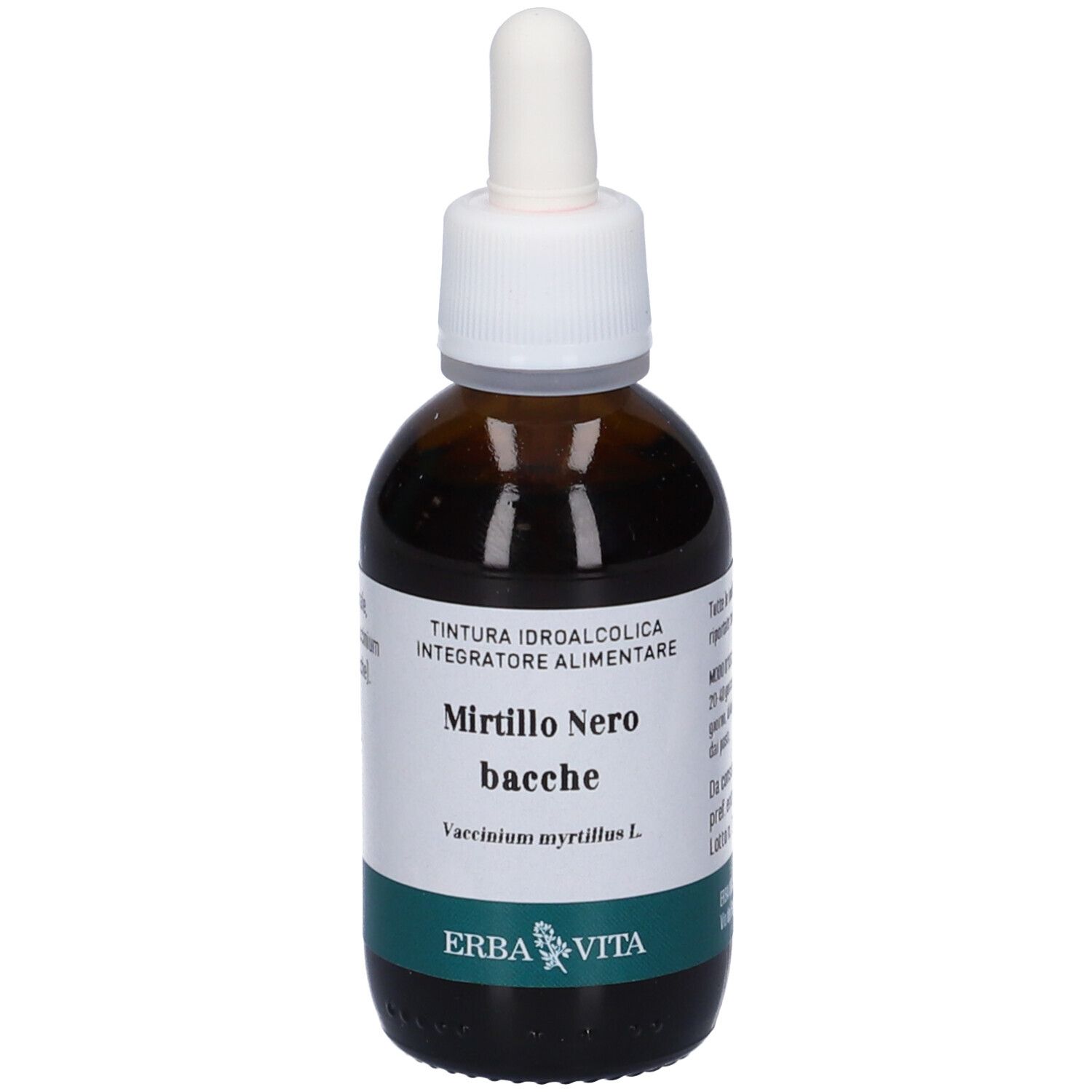 Erba Vita Mirtillo Nero Bacche Tintura Idroalcolica Gocce