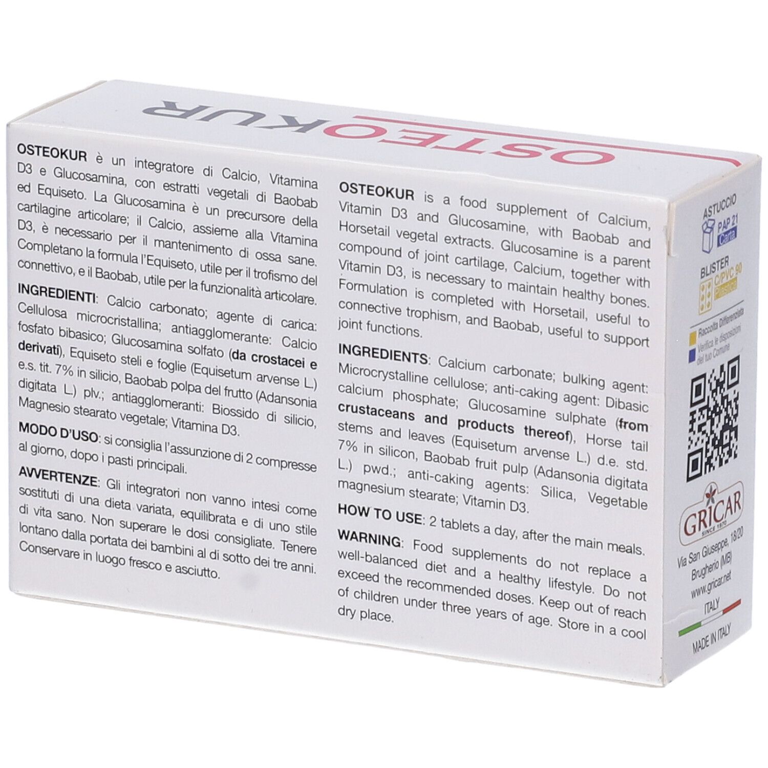 Osteokur 60 Compresse Da 750 Mg