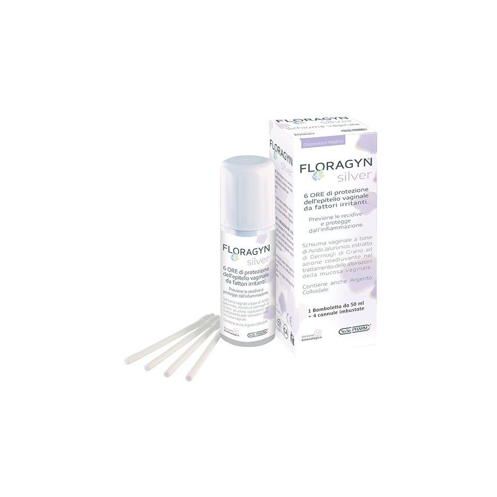 Floragyn Silver Schiuma Vaginale Con Argento Colloidale 50 Ml