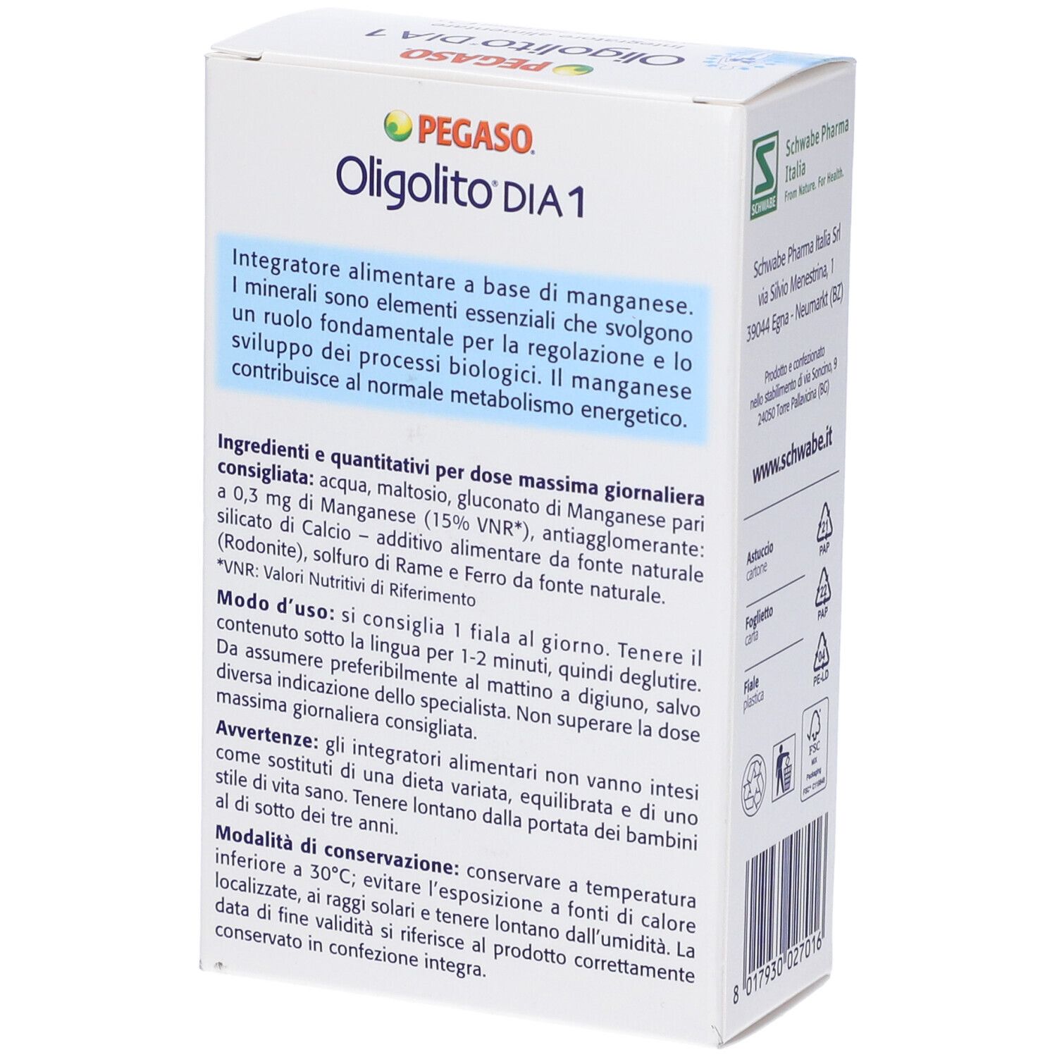 Oligolito Dia1 20 Fiale 2 Ml