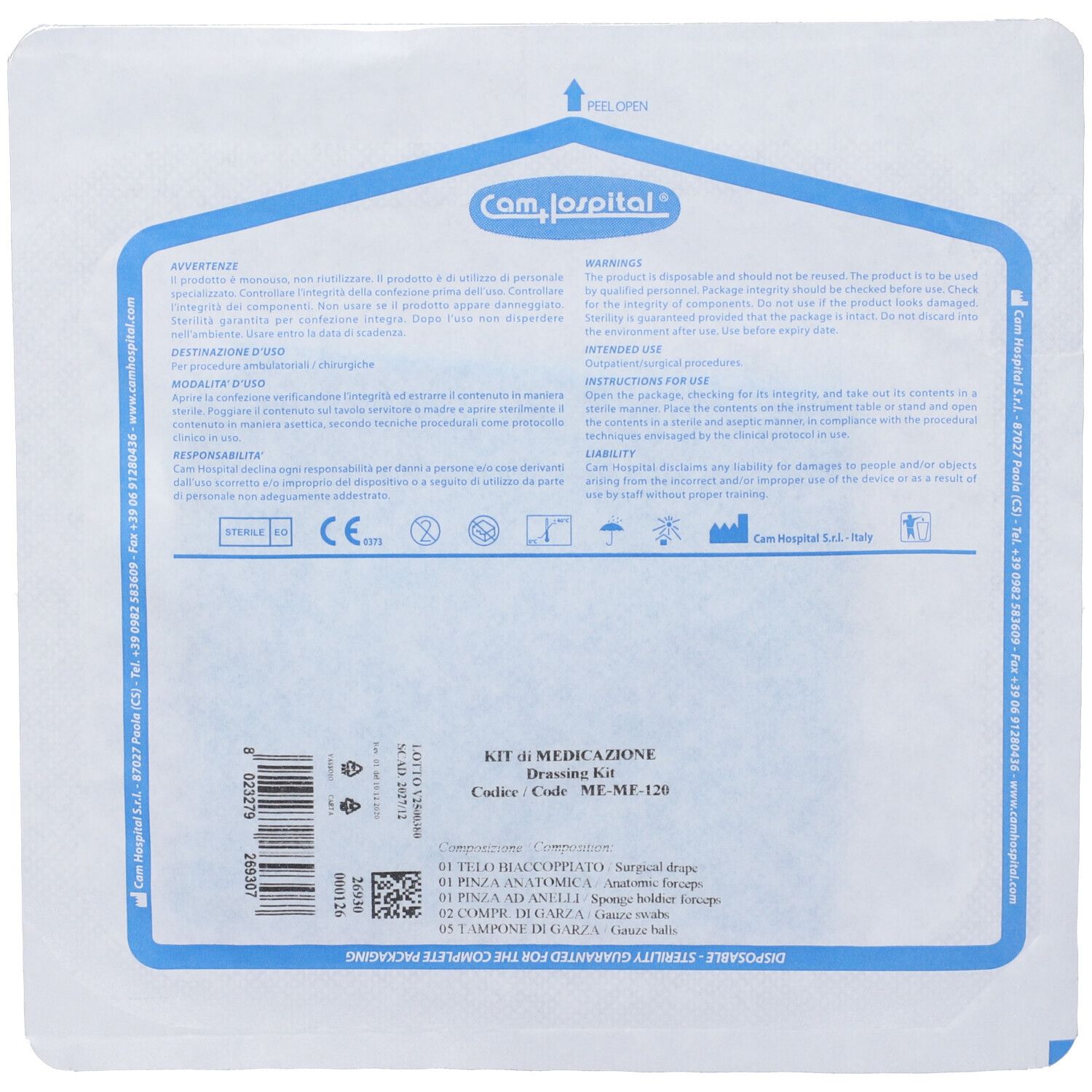 GIMA Kit Medicazione - Sterile