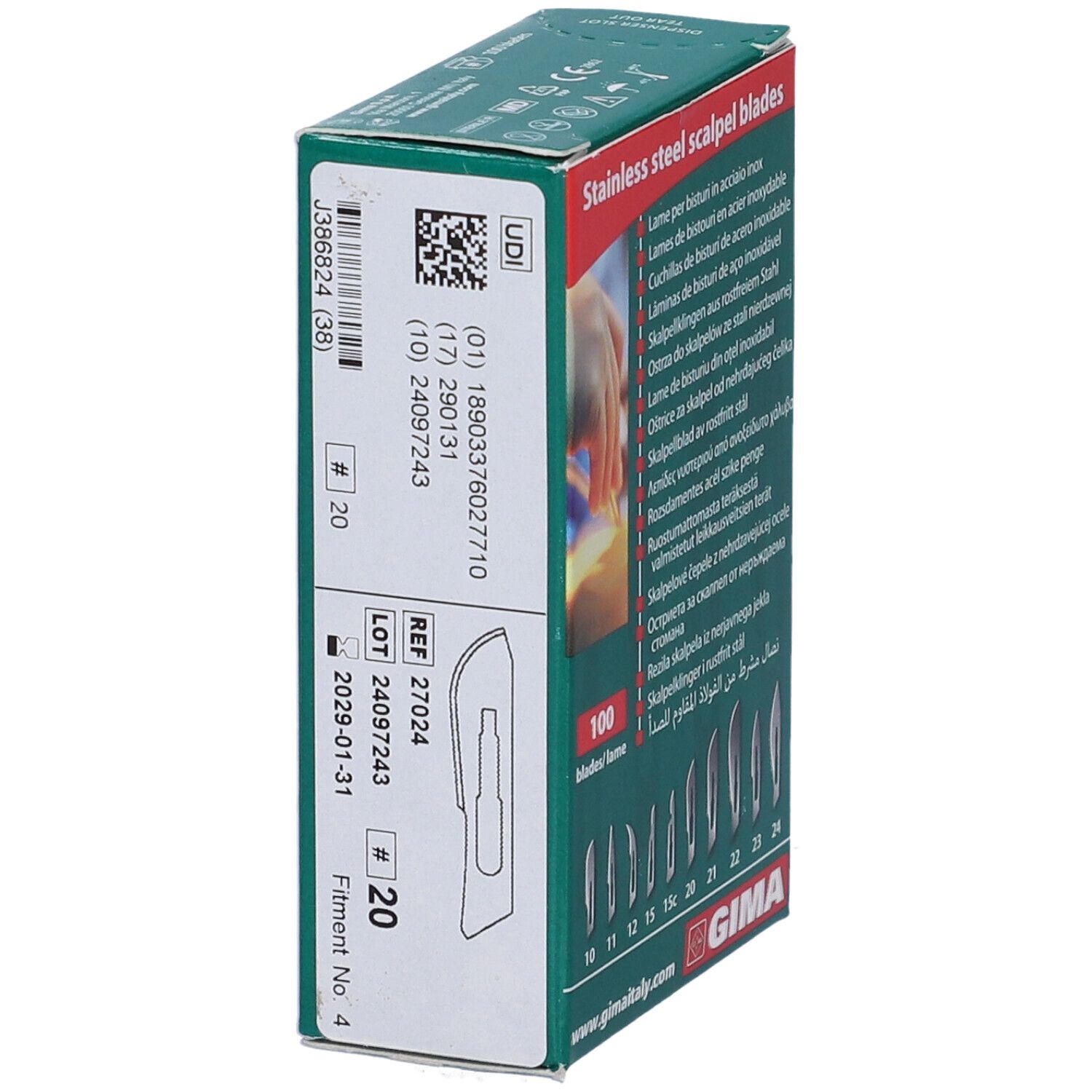 GIMA Lame Gima Inox N. 20 Sterili