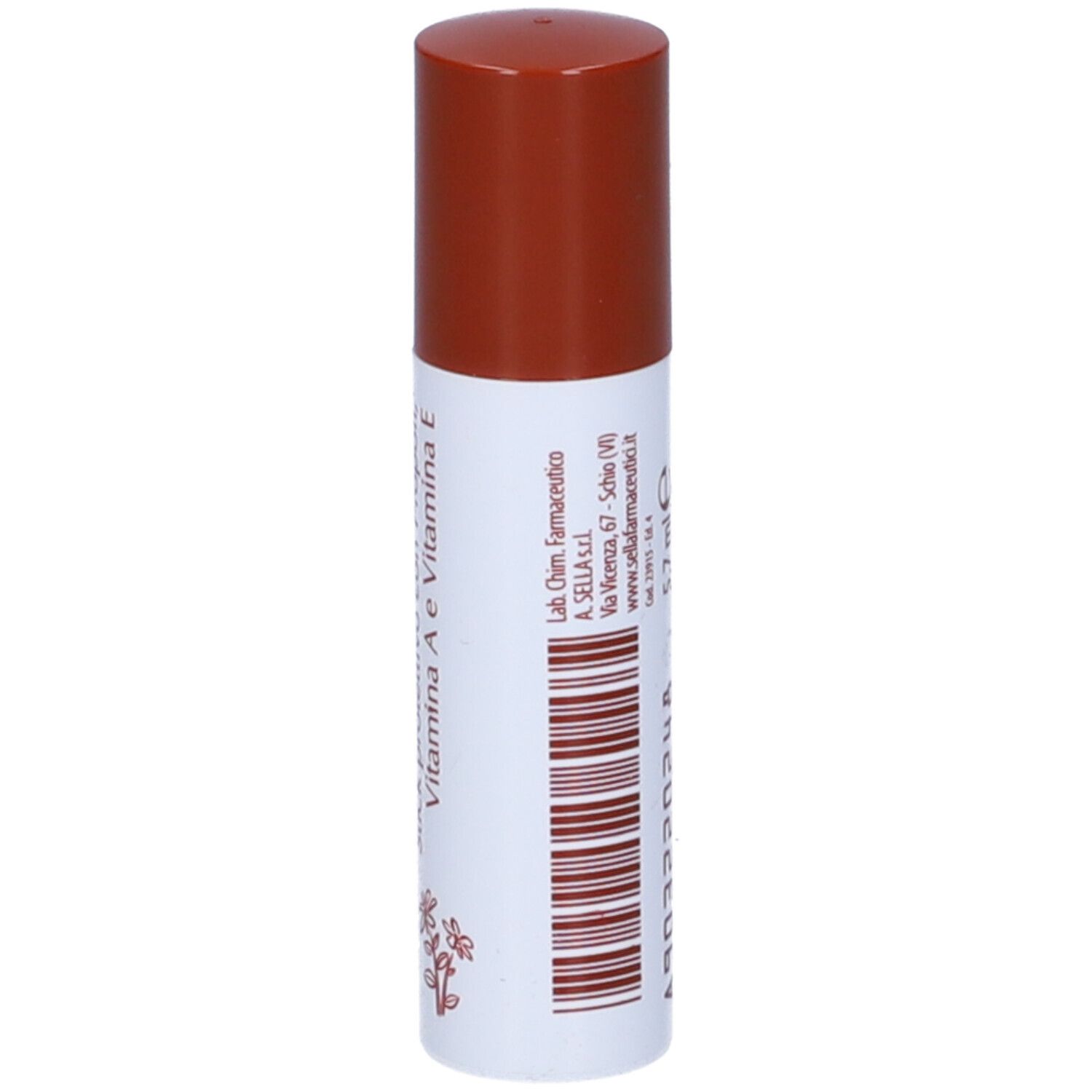 Stick per labbra con cappuccio marrone. Scritta PROPOLAB STICK e informazioni produttore.