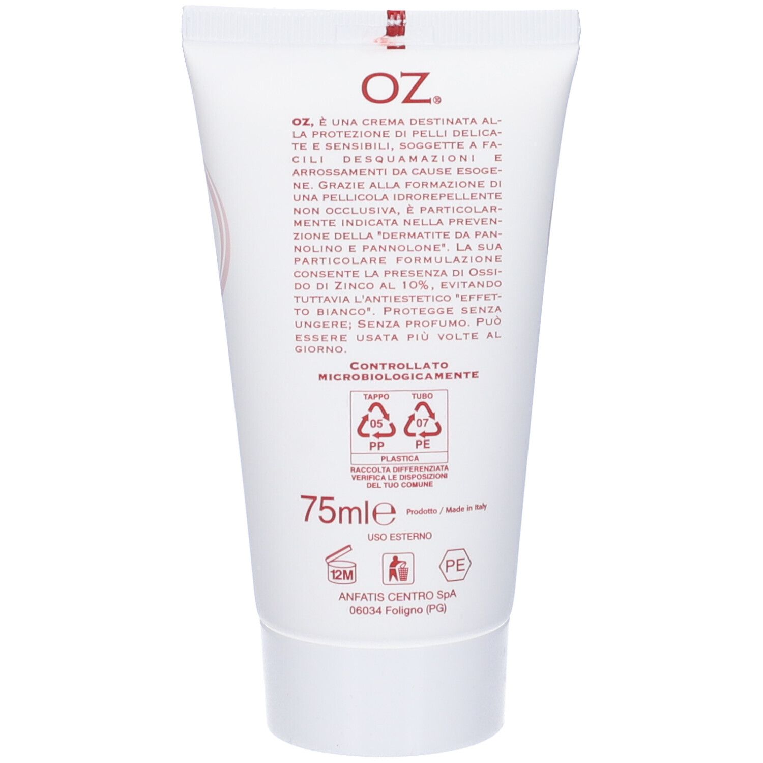 Oz Crema Ossido Di Zinco 75 Ml