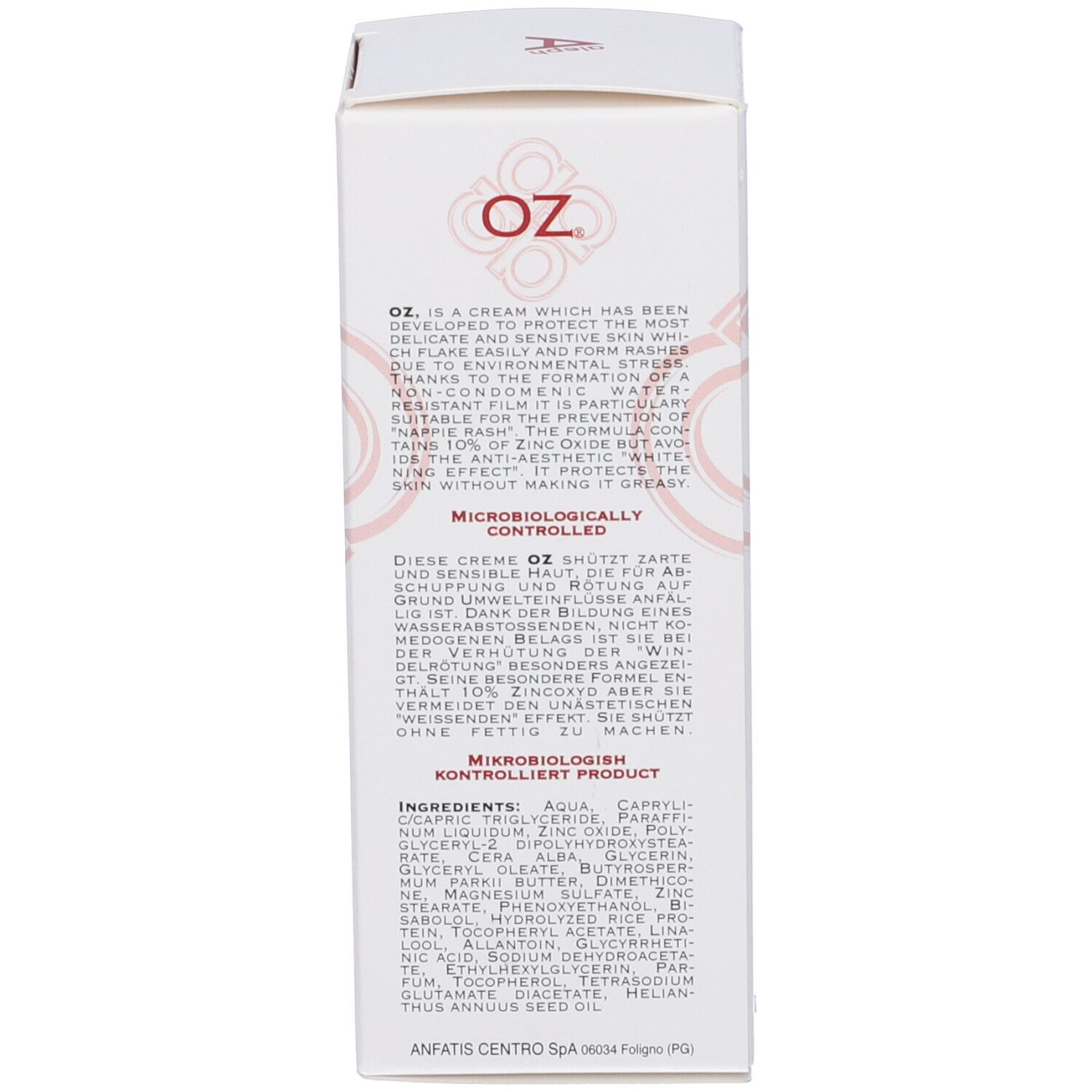 Oz Crema Ossido Di Zinco 75 Ml