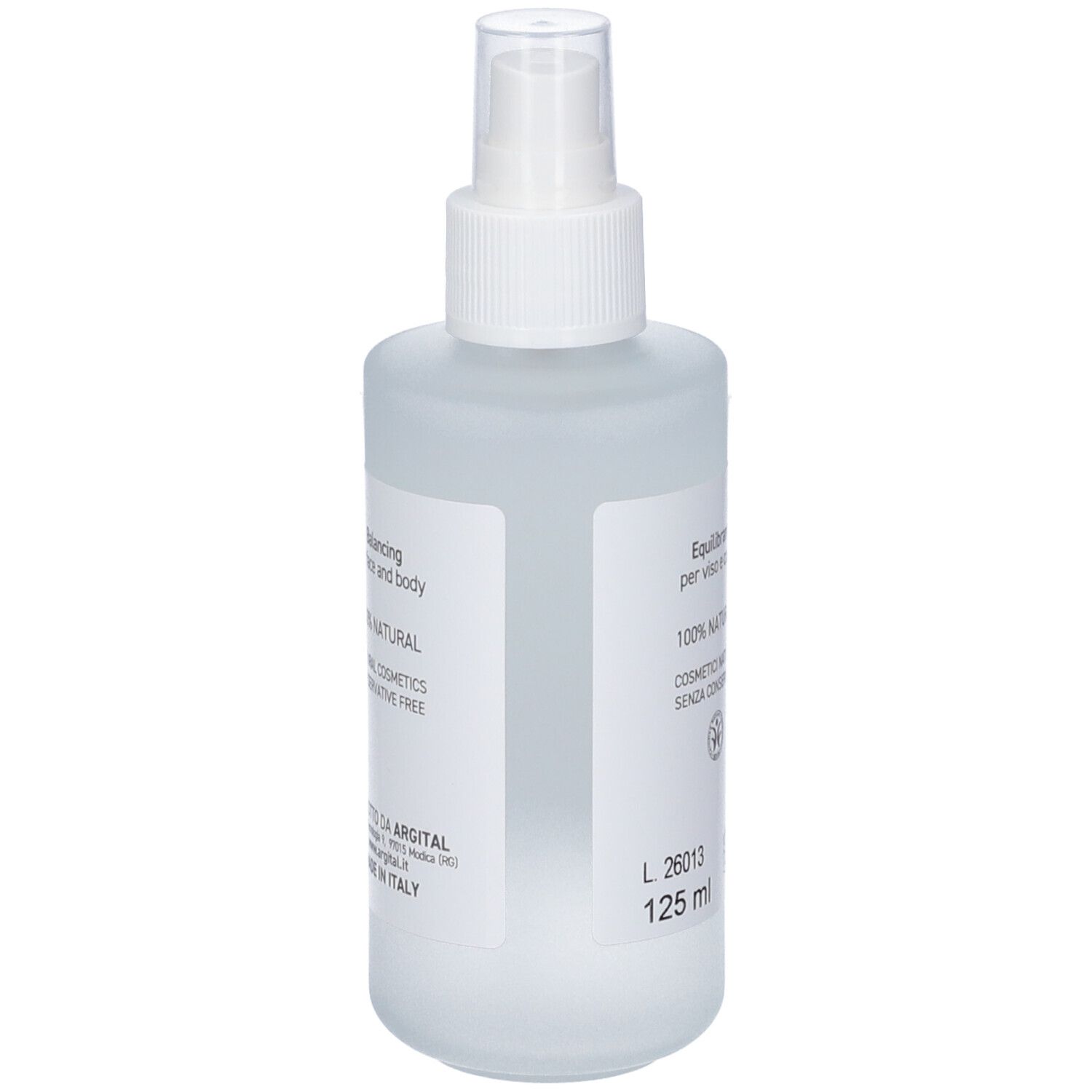 Flacone spray Argital Acqua Profumata di Rosa, 125 ml.