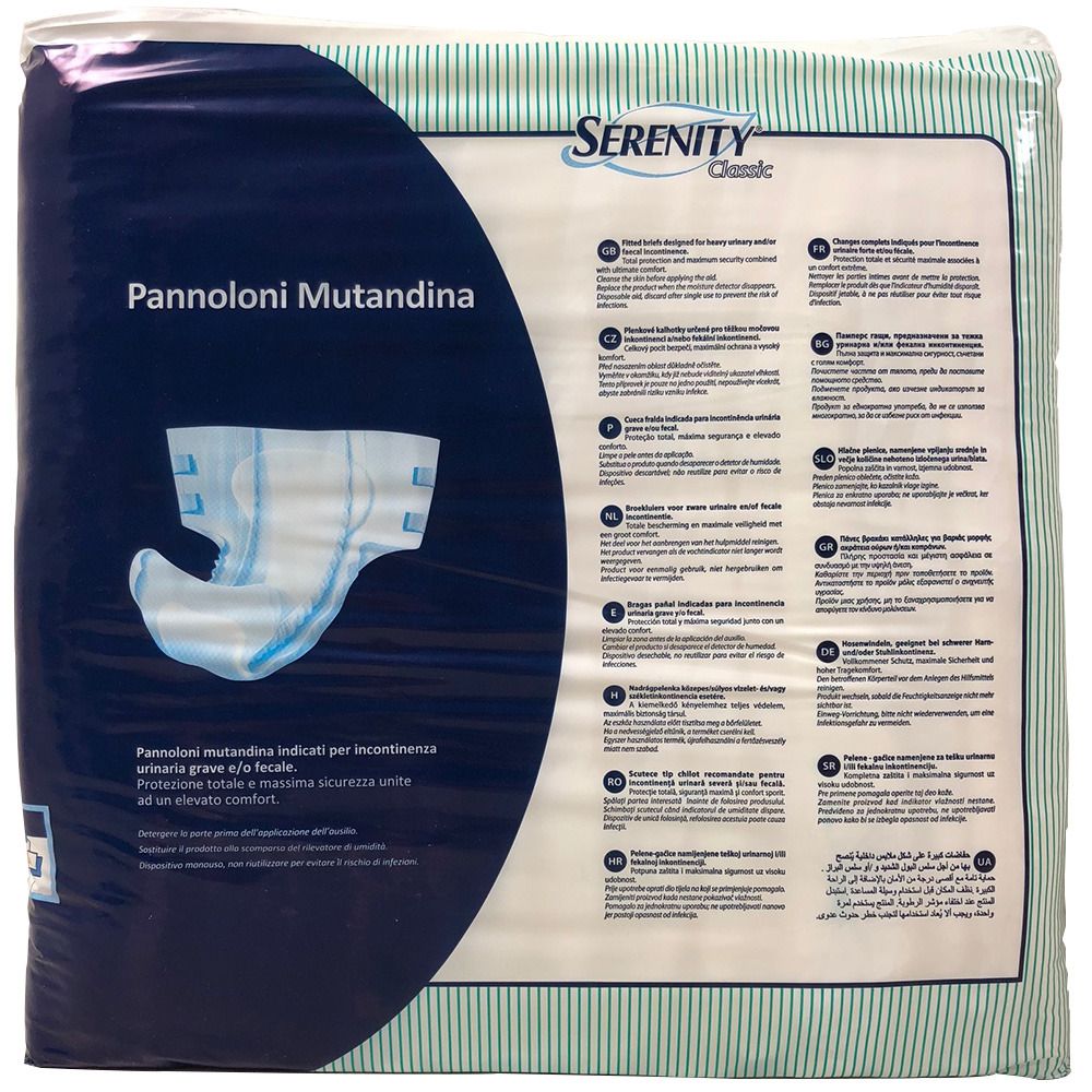 Confezione con immagine del prodotto. Nome del prodotto e testo multilingue.