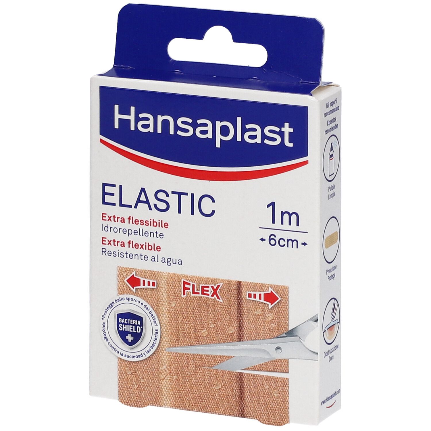 Hansaplast Cerotti Elastic, Striscia cerotti flessibili per le articolazioni, 10 pezzi da 1 m x 6 cm