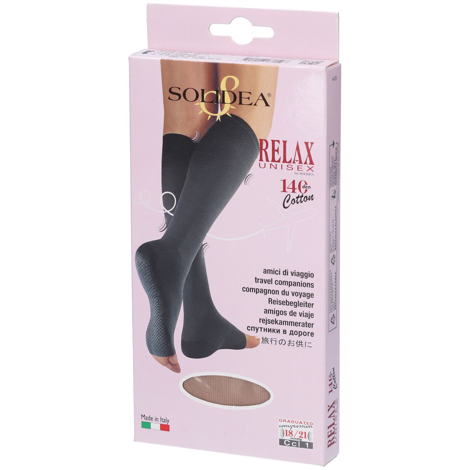 Relax Unisex 140 Gambaletto Cotton Punta Aperta Natur 2 M