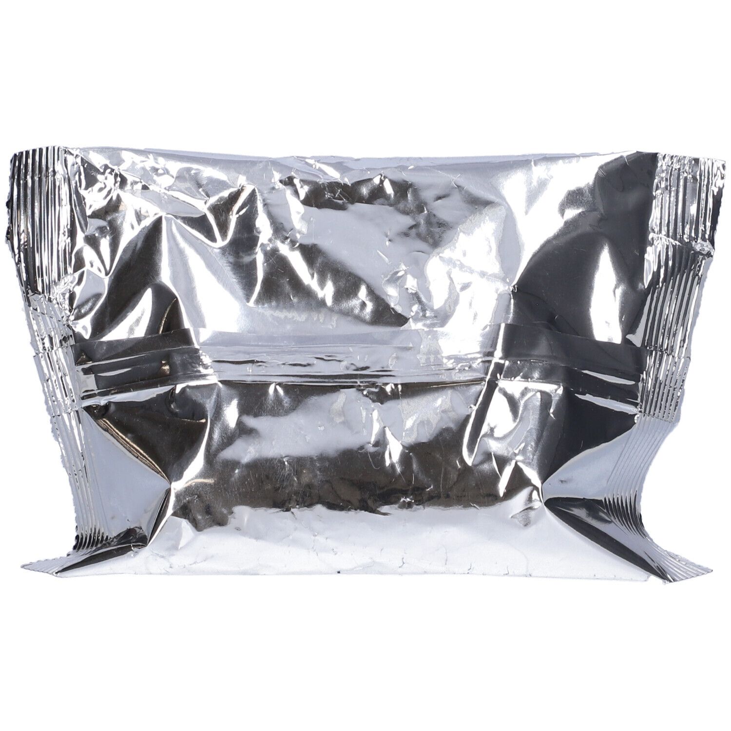 Confezione in foglio argentato, piegata. Nessun altro dettaglio visibile.