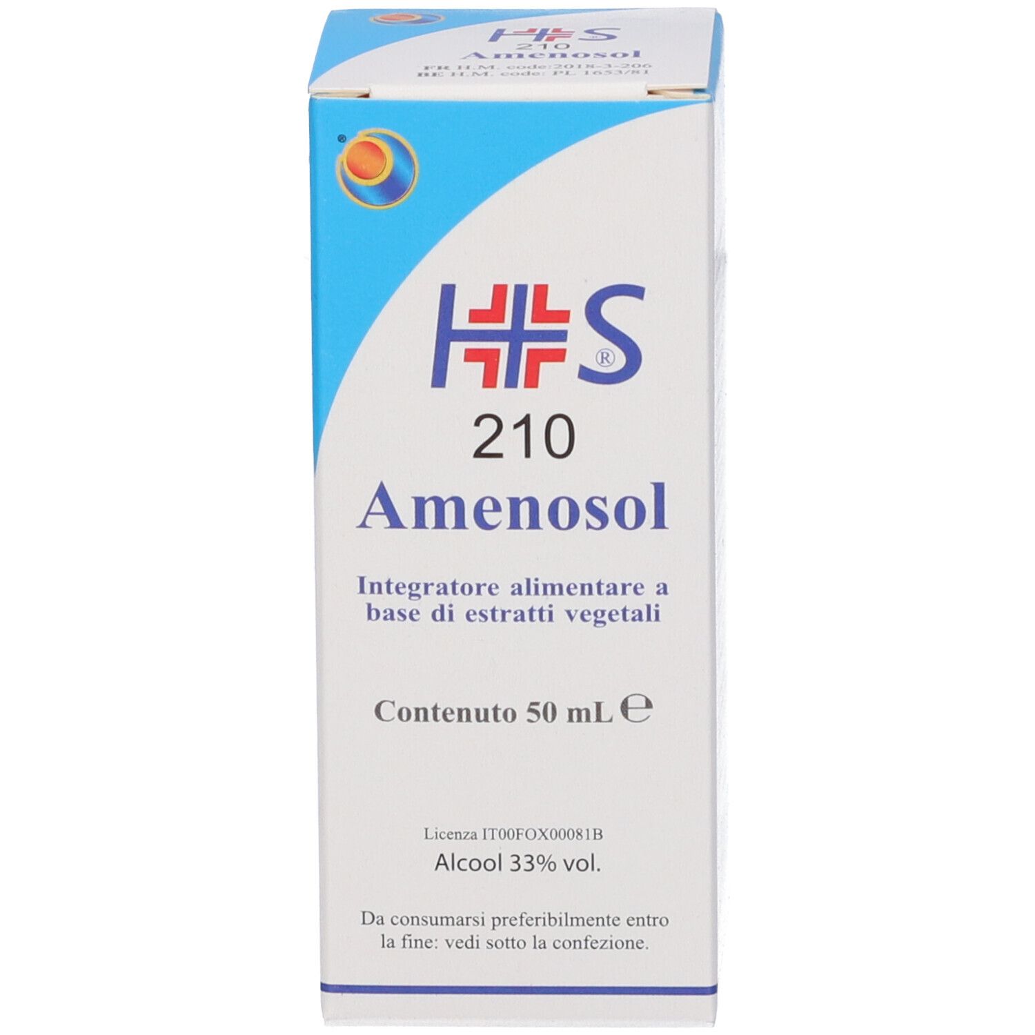 Confezione: Amenosol, 50 ml, Integratore alimentare.