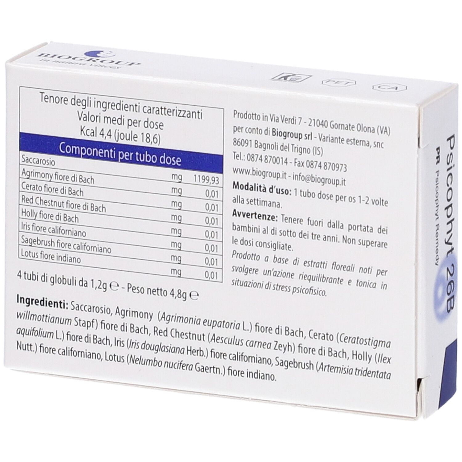 Psicophyt Remedy 26B 4 Tubi 1,2 G
